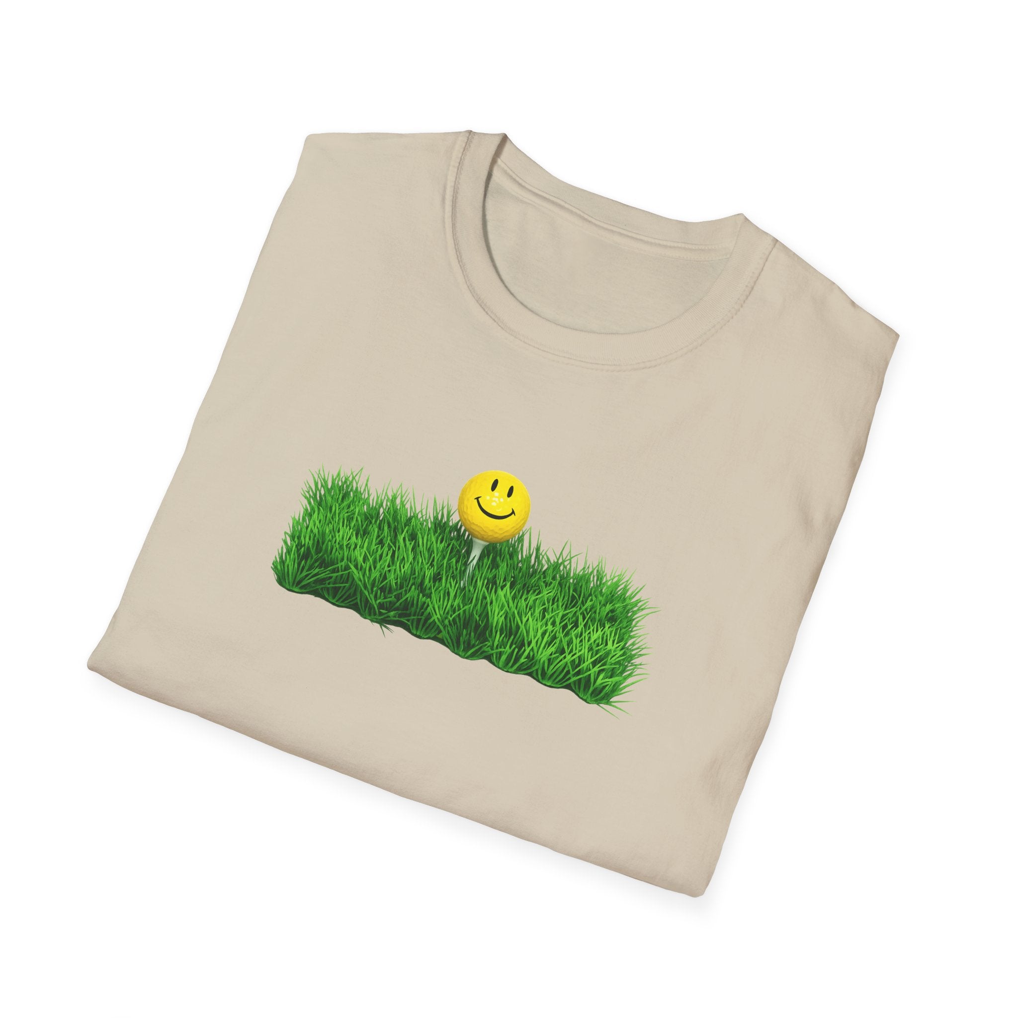 Smiley Face Golf Tee Shirt | Happy Golfer Graphic Tee | Fun Golf Course Vibes | Gift for Golf Lovers | 6 colors - 100% cotton