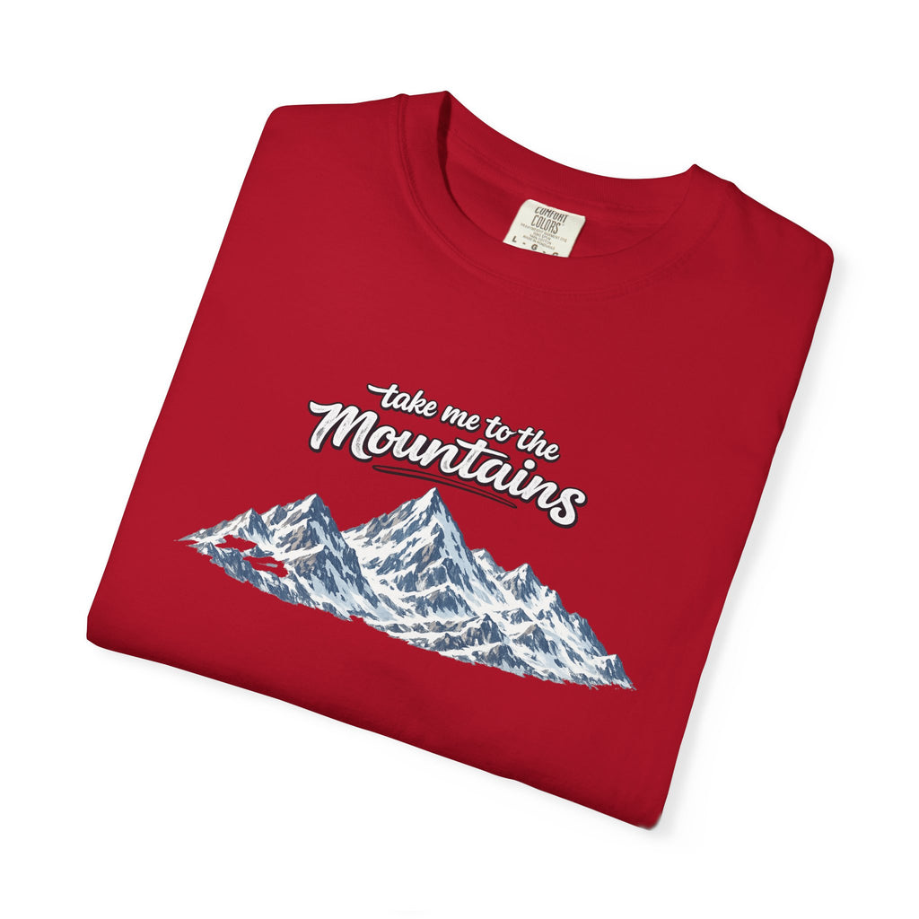 Take Me to the Mountains Shirt | Rustic Mountain Tee | Hiking Nature Lover Gift | Outdoor Adventure T-Shirt | 7 colors - 100% cotton