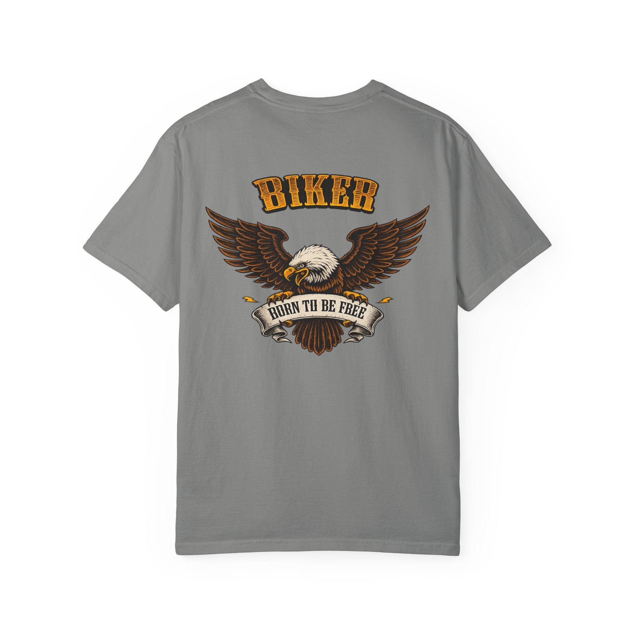 Biker Born to Be Free T-Shirt | Eagle Motorcycle Shirt | Harley Rider Graphic Tee | Freedom Rider Tee | 11 colors - 100% cotton