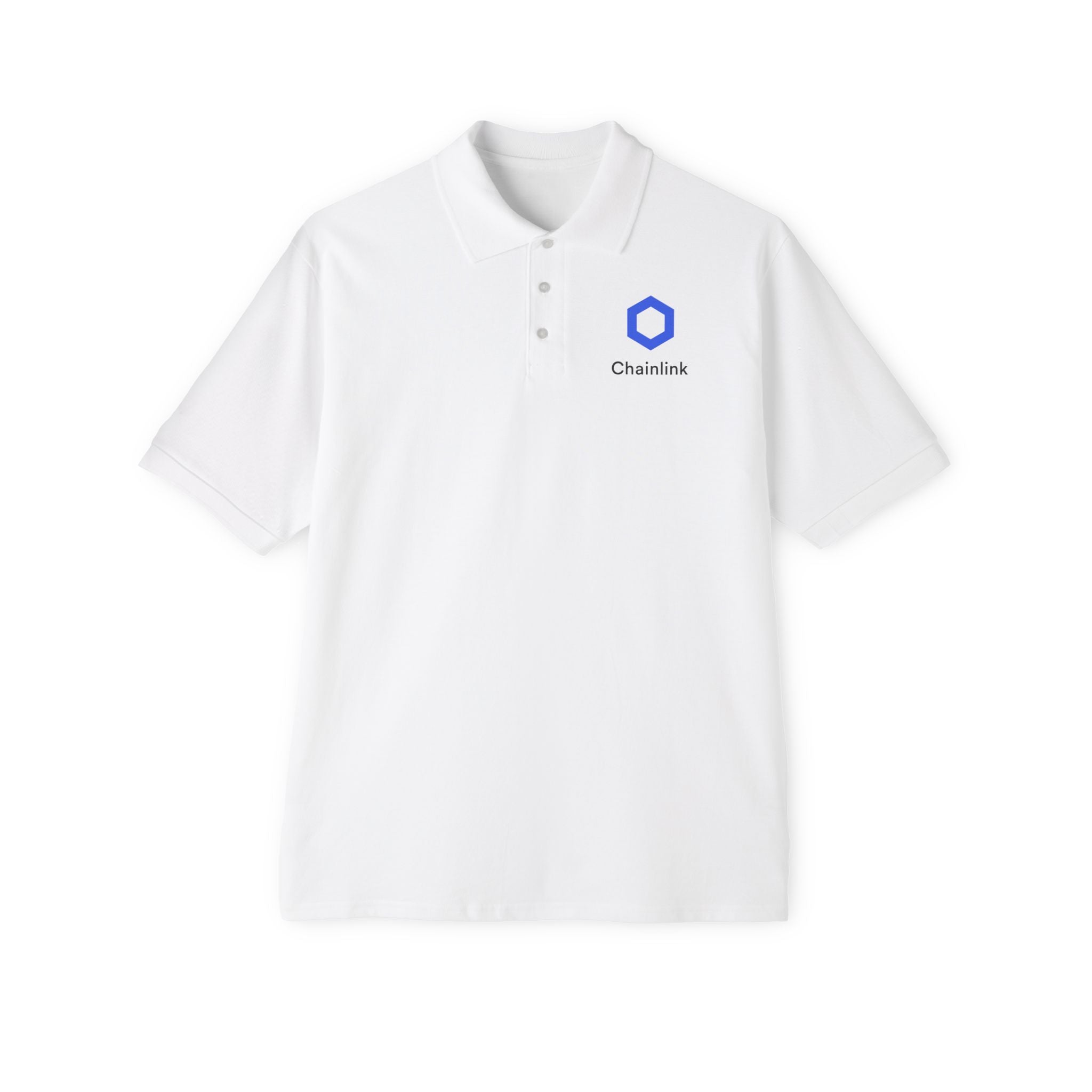 Chainlink LINK Crypto Polo Shirt for Men | Blockchain Logo Polo | Web3 Crypto Apparel | Crypto Enthusiast Gift | 5 colors - 100% cotton