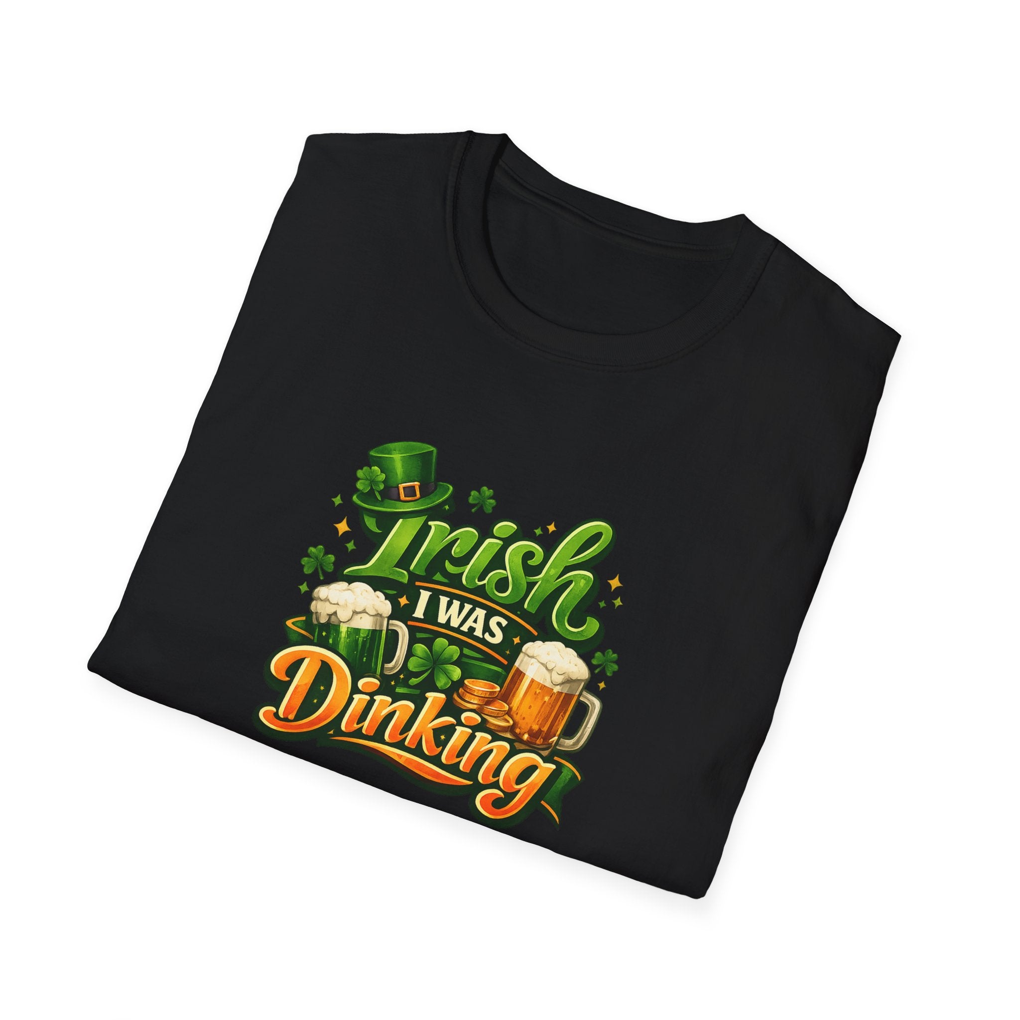 Irish I Was Dinking Shirt | Funny Pickleball St Patricks Day Tee | Irish Pickleball Shirt | Lucky Shamrock Tee | 6 colors - 100% cotton
