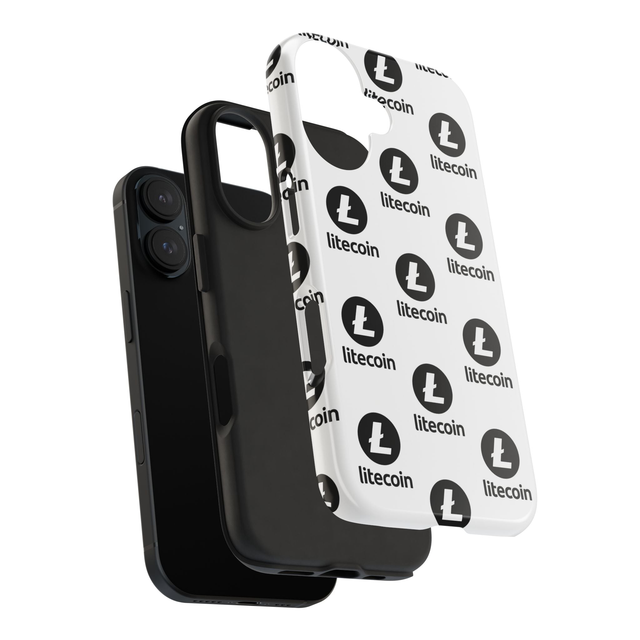 Litecoin Tough Phone Case | Crypto iPhone Case | Samsung Galaxy Case | Litecoin Logo Phone Cover | Glossy Protective Case