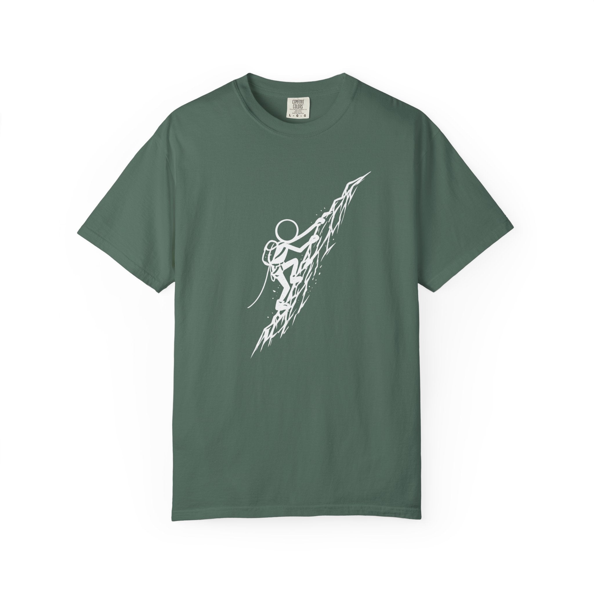 Mountain Climber Stick Figure TShirt | Adventure Graphic Tee | Rock Climbing Shirt | Minimalist Hiking Tee | 7 colors - 100% cotton
