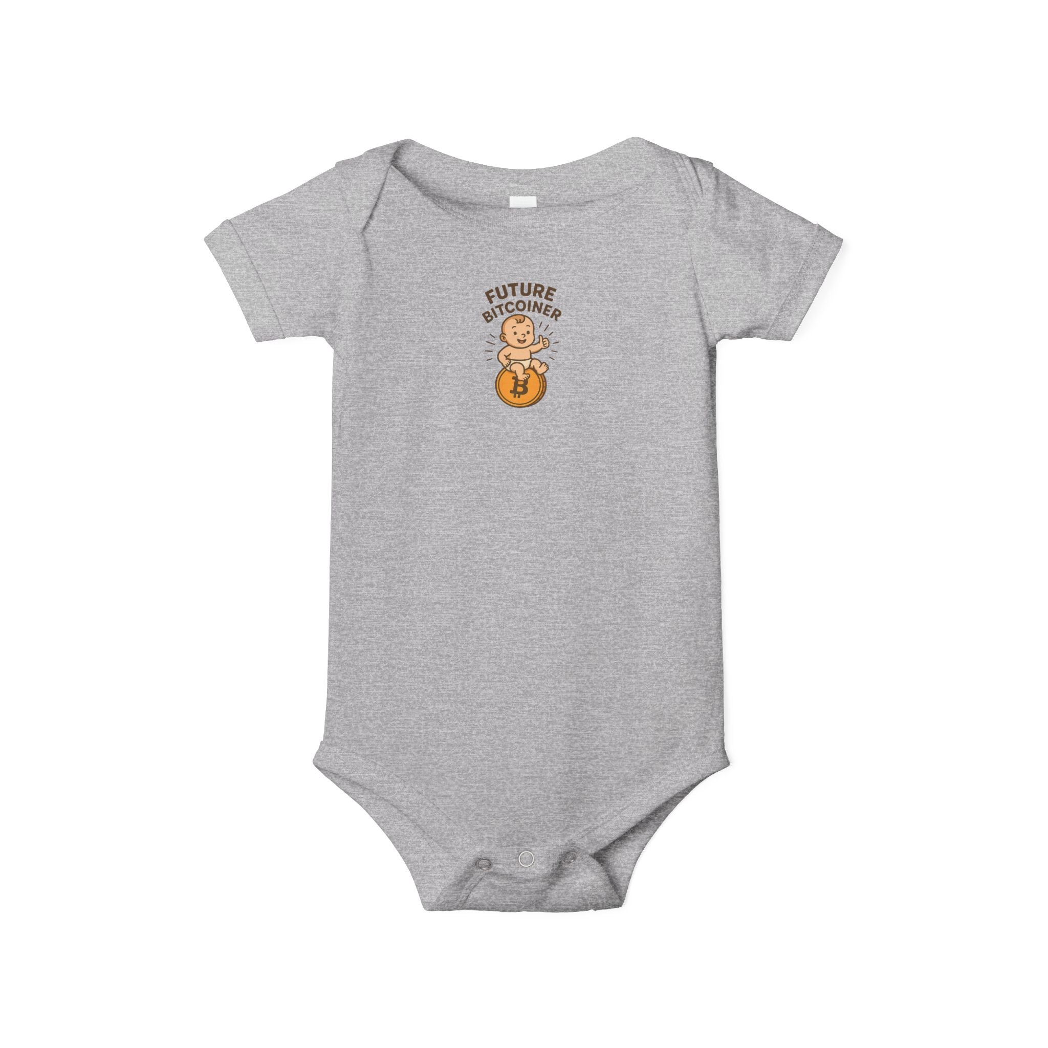 Future Bitcoiner Baby Onesie | Cute Crypto Infant Bodysuit | Bitcoin Baby Shower Gift | 6 colors - 100% cotton