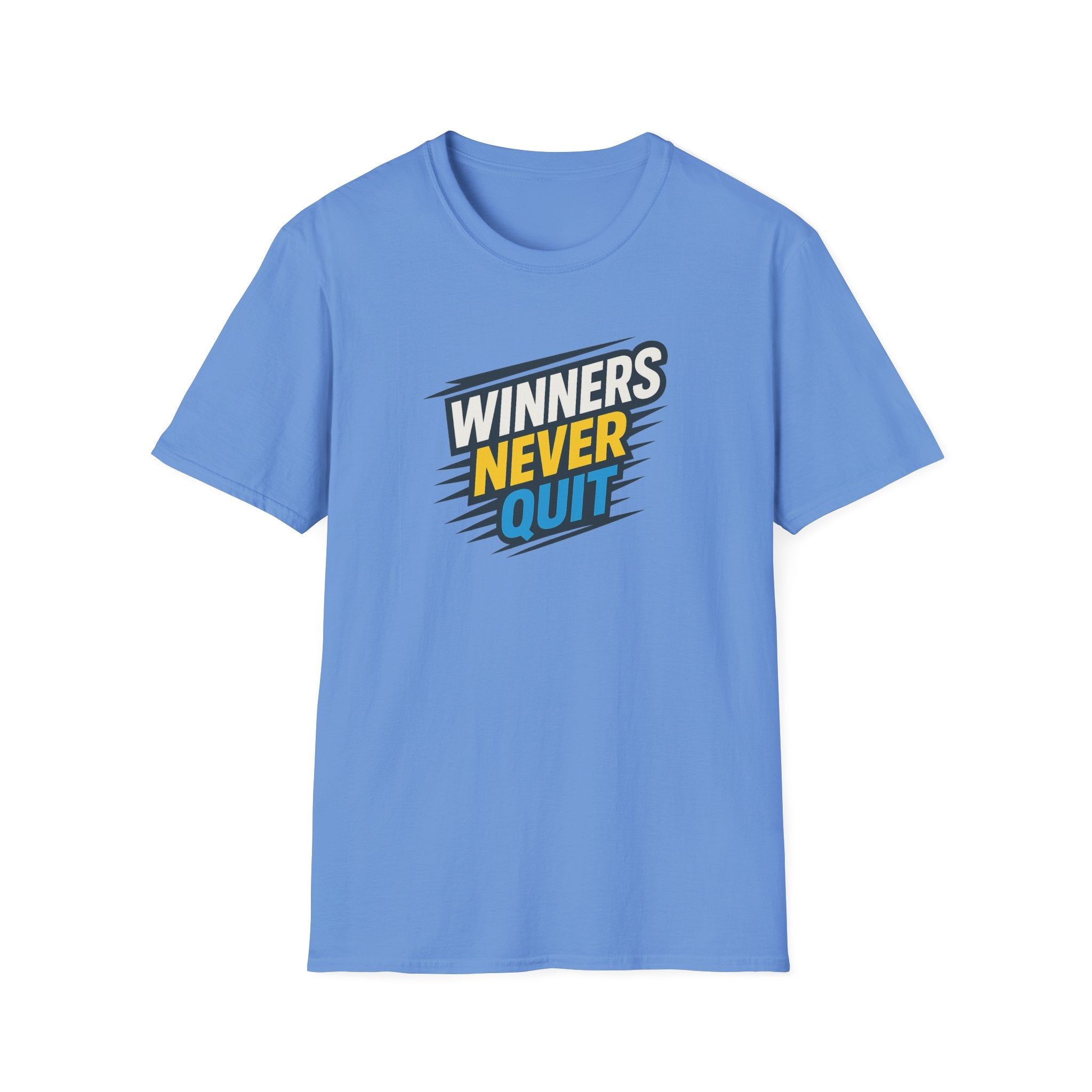 Winners Never Quit Motivational T-Shirt | Gym Fitness Unisex Tee | Inspirational Workout Shirt | 6 colors - 100% cotton