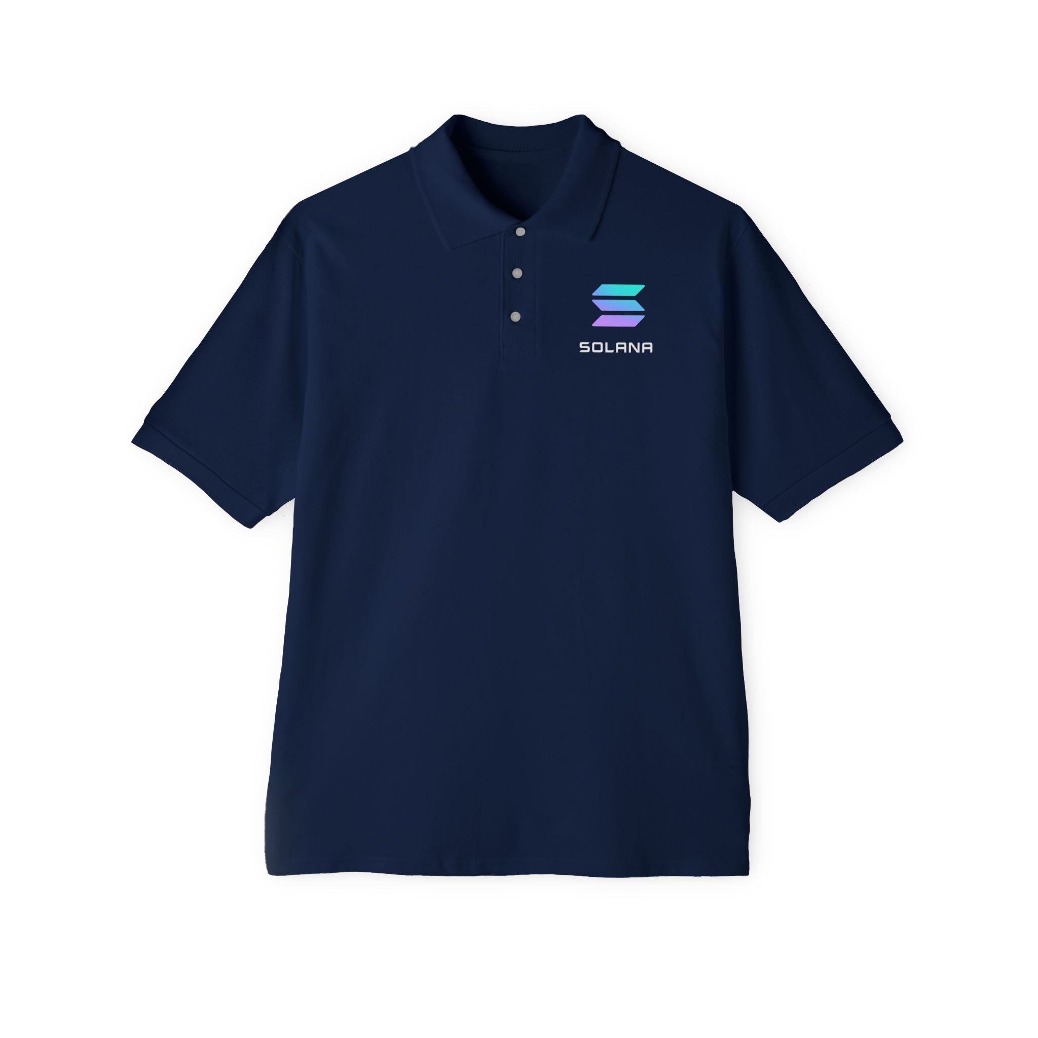 Solana Polo Shirt | SOL Crypto Polo | Solana Logo Shirt | Crypto Blockchain Conference | Gift for Solana Holder | 5 colors - 100% cotton
