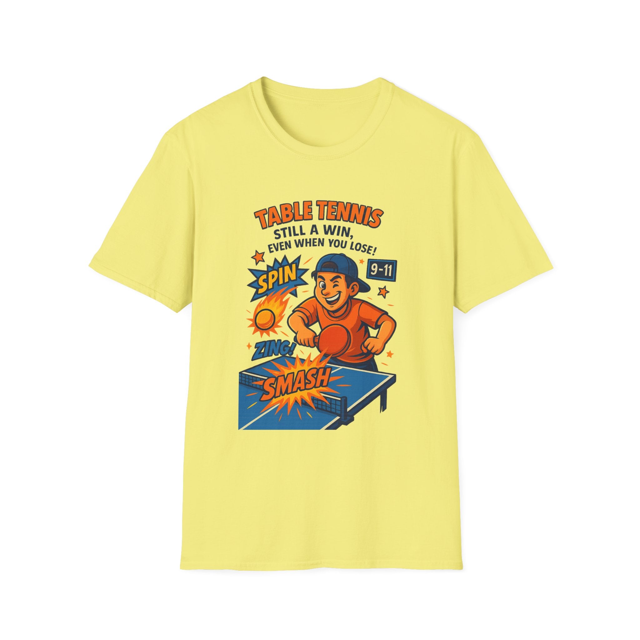 Funny Table Tennis T-Shirt tee | Ping Pong Graphic | 7 colors - 100% cotton