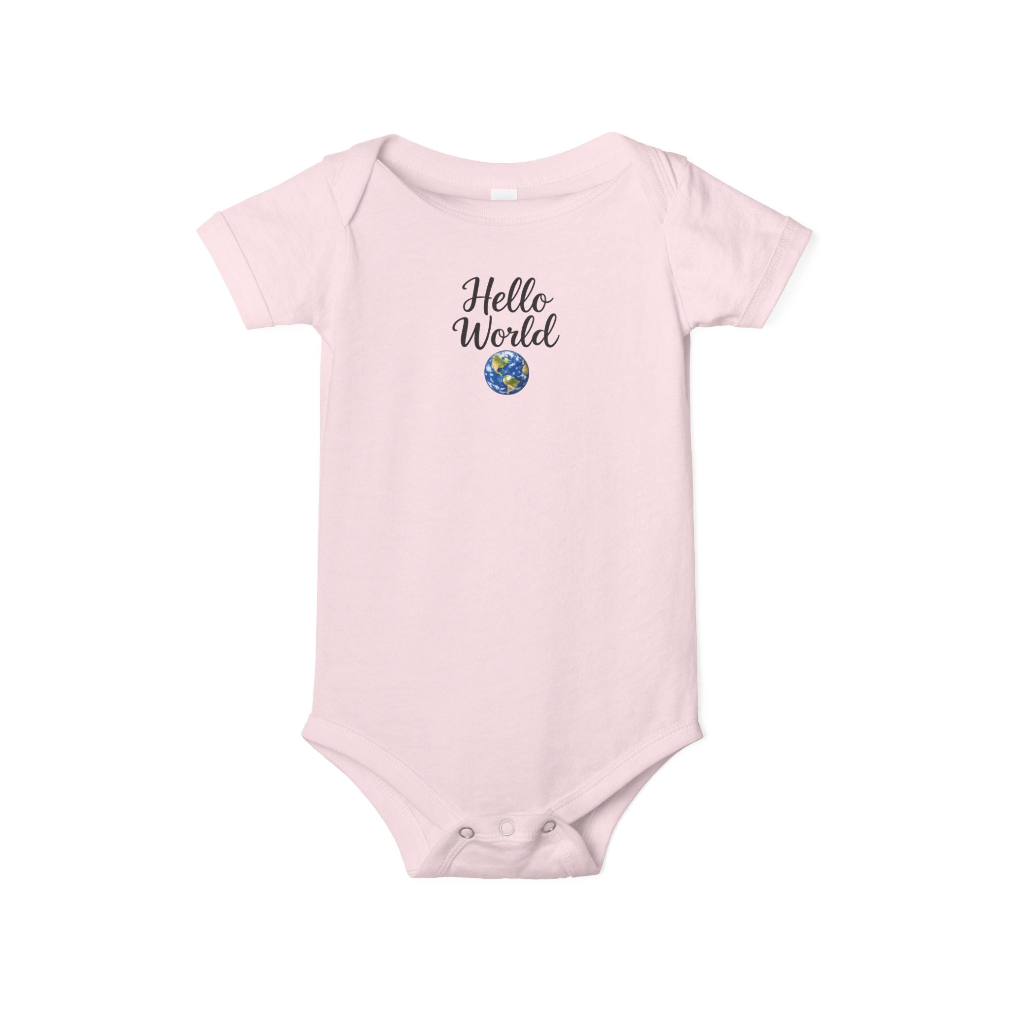 Hello World Baby Onesie |  Cute Baby Shower Gift | Infant Outfit for Boys or Girls | Baby Announcement Outfit | 7 colors - 100% cotton