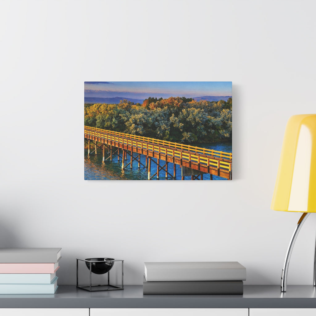 Jackson Bridge Matte Canvas | Idaho Wall Art |  Scenic Snake River  | Rustic Mountain Décor - 6 sizes
