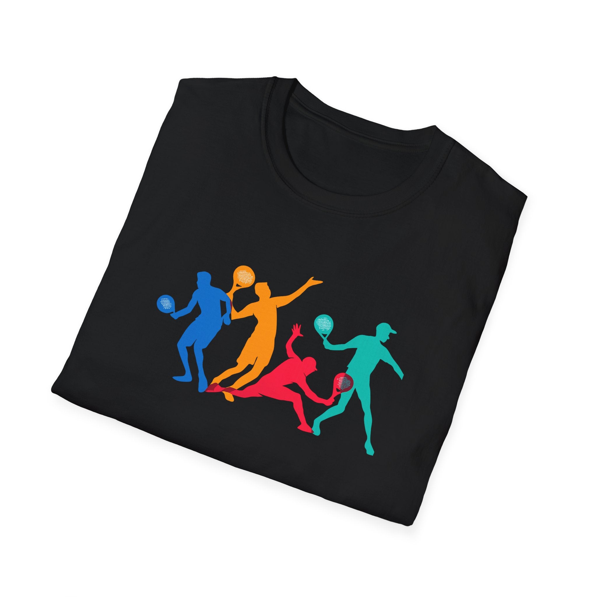 Colorful Tennis Silhouette T-Shirt | Modern Tennis Player Graphic Tee | Unisex Sports Shirt | Tennis Lover Gift | 3 colors - 100% cotton