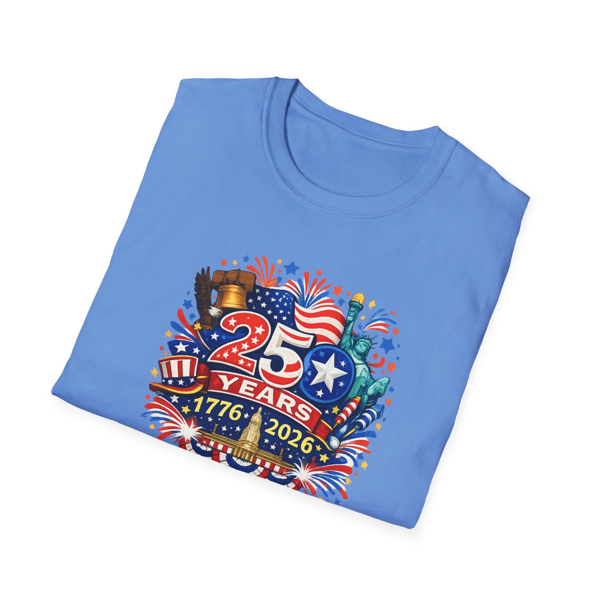USA 250th Anniversary Shirt | 1776-2026 Patriotic TShirt | Fourth of July Independence Day Tee | America 250 Years | 8 colors - 100% cotton