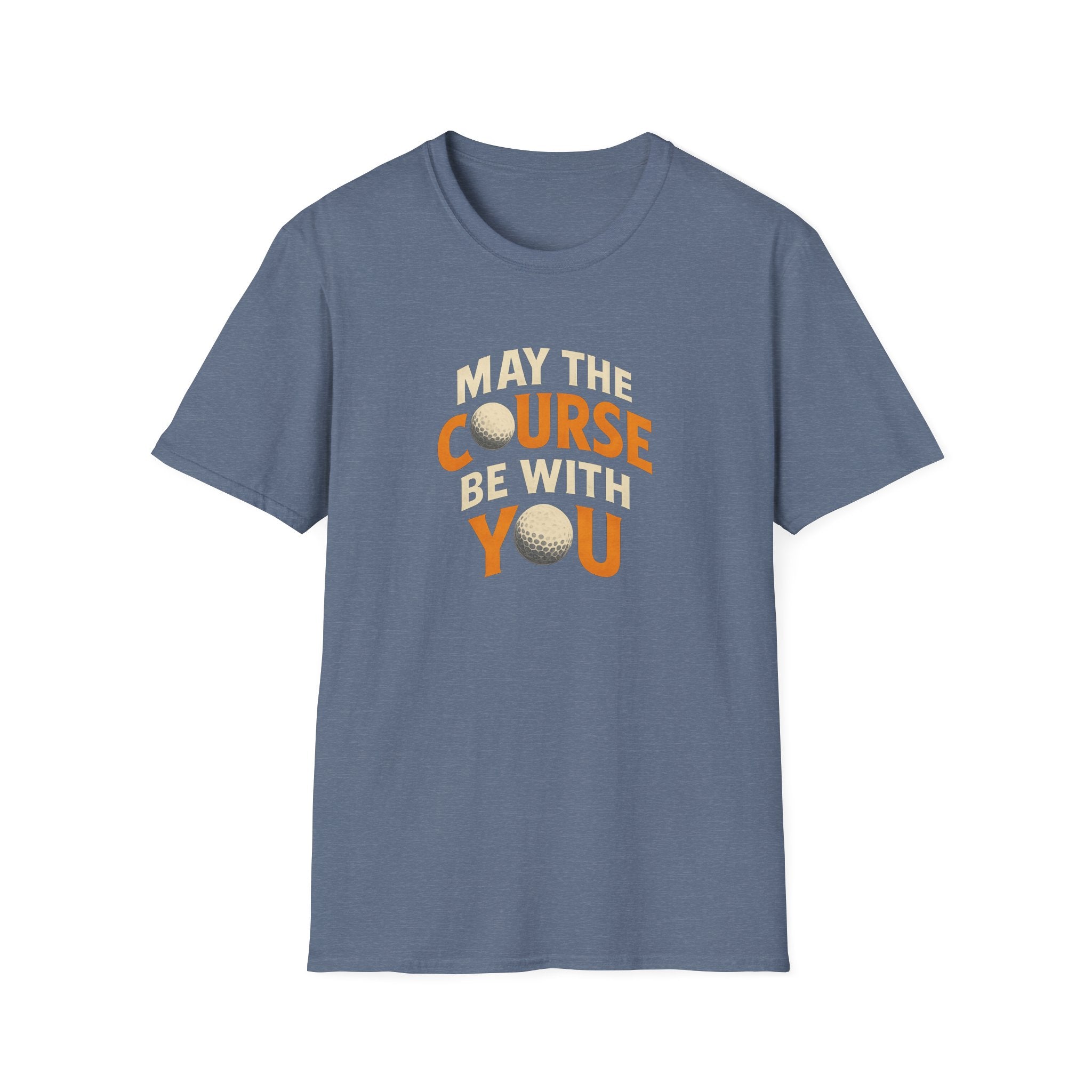 May The Course Be With You Golf T-Shirt | Funny Golf Pun Tee |  | 4 colors - 100% cotton