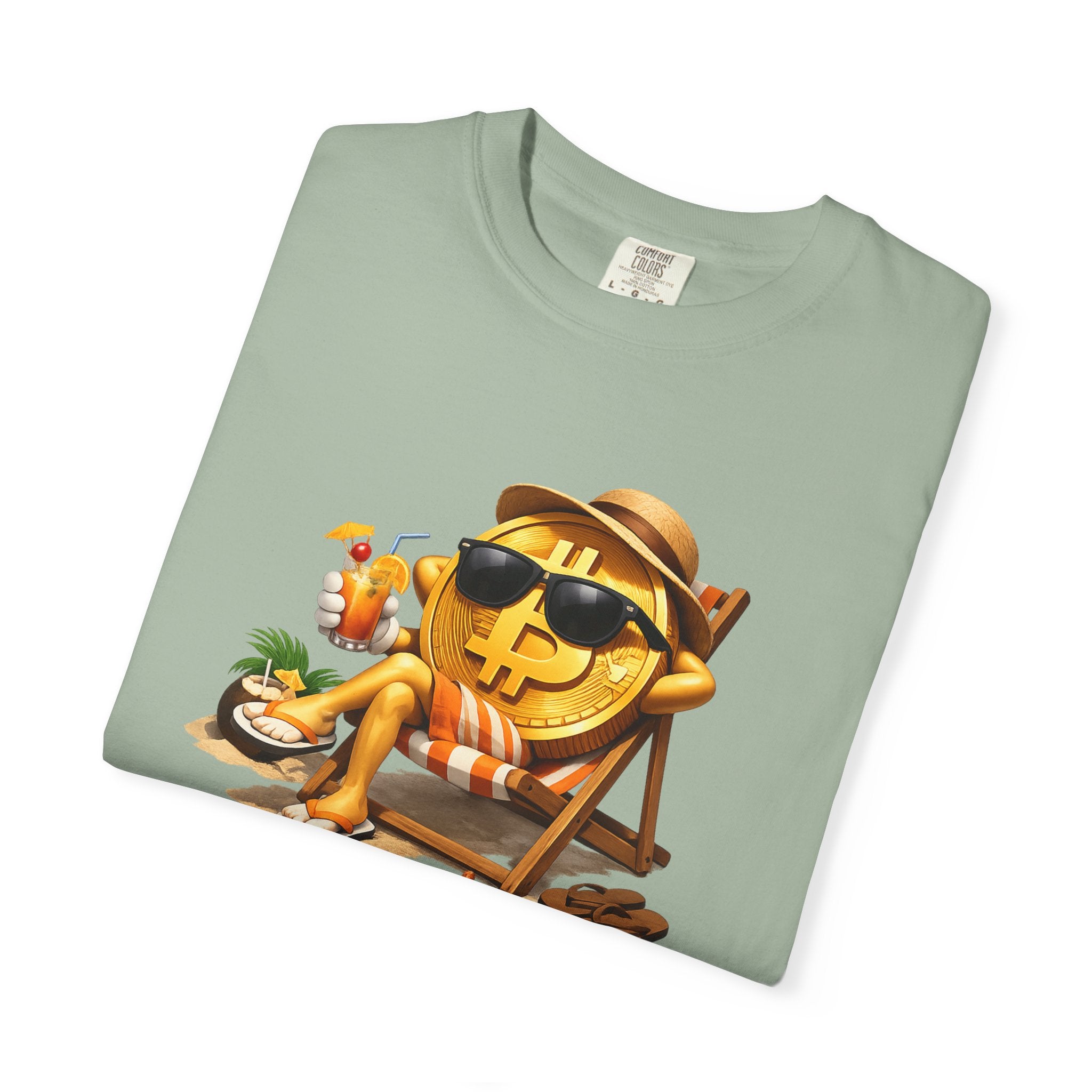 Bitcoin Beach Life TShirt | Crypto Millionaire Vibes Tee | Relaxed Bitcoin Shirt | Funny Crypto Shirt | 7 colors - 100% cotton