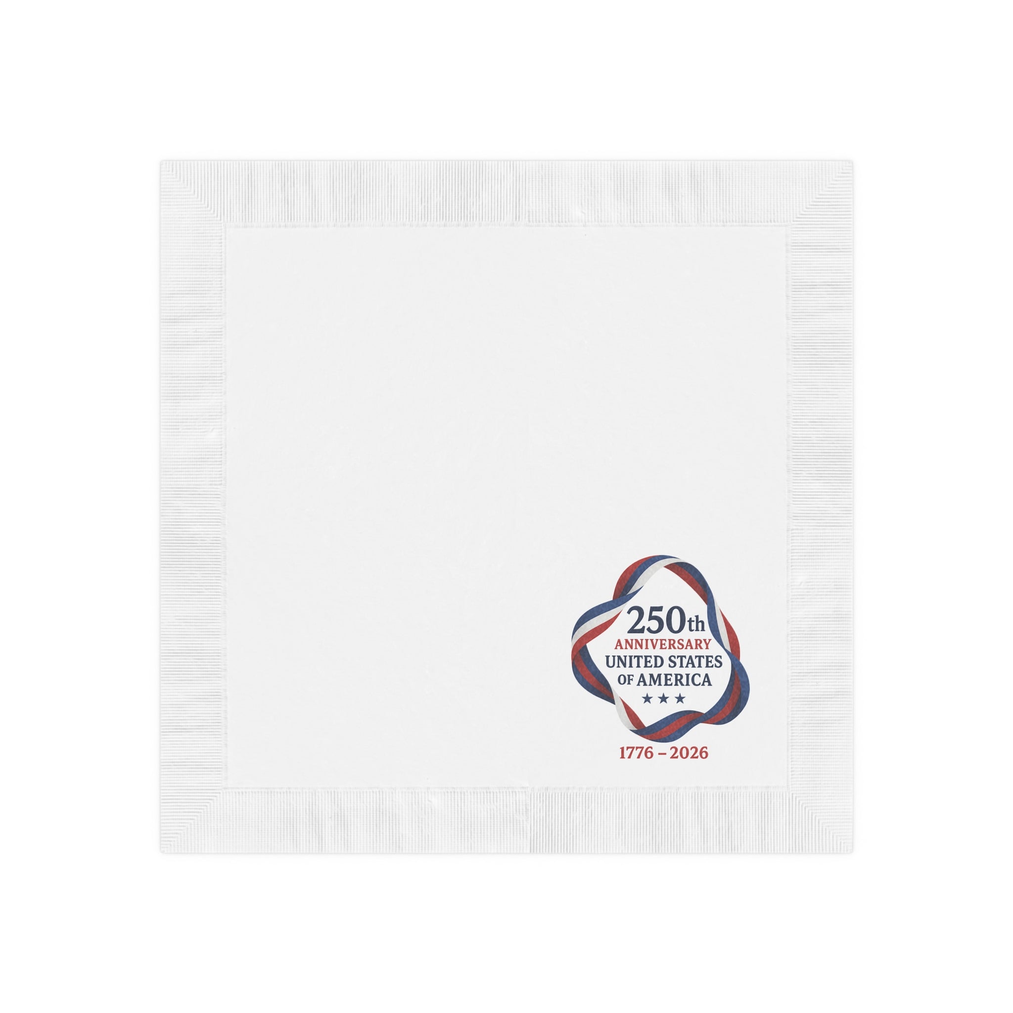USA 250th Anniversary Napkins | 1776-2026 Patriotic Napkins | America Party Decor | Fourth of July Tableware| (50 or 100 Count) 2 sizes