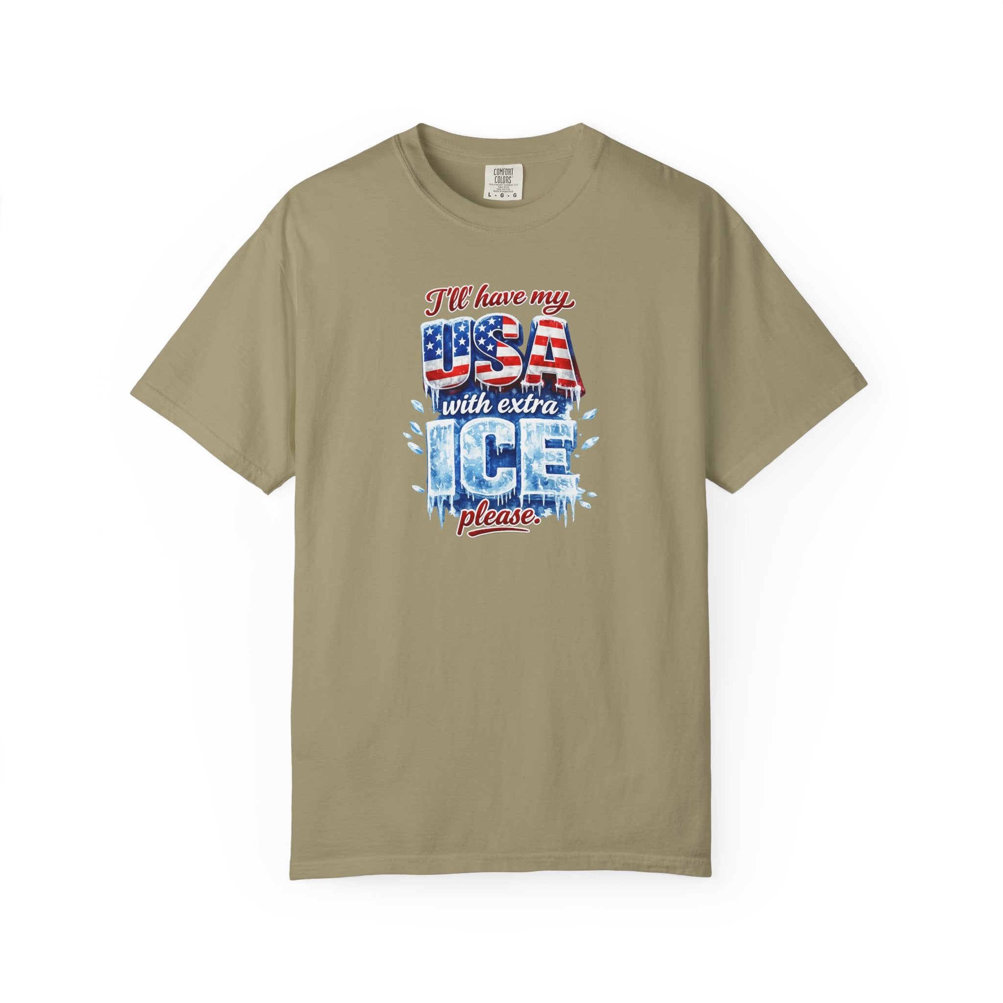 Patriotic "USA With Extra ICE" Shirt | Men's Patriotic T-Shirt | Pro Ice Merch | USA Pride Apparel | 6 colors - 100% cotton