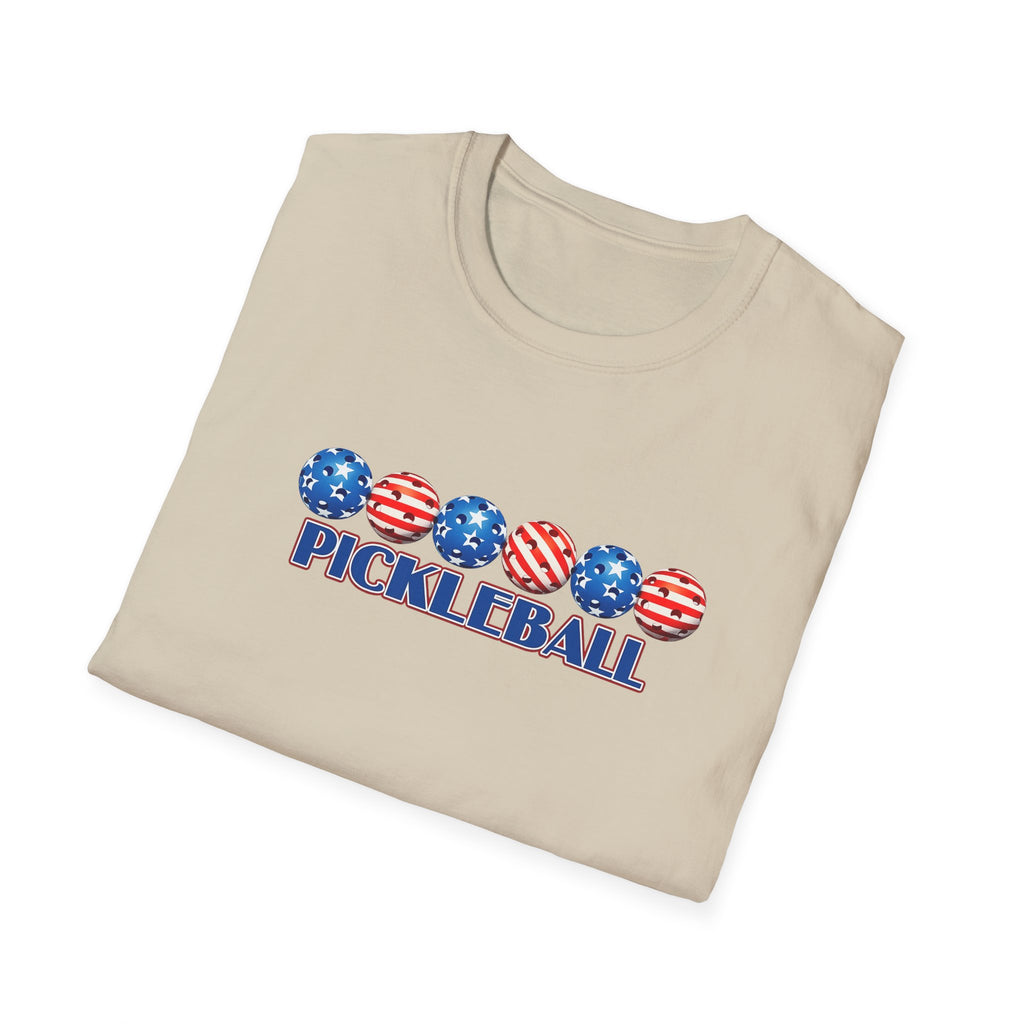 Patriotic Pickleball Shirt | USA American Flag Pickleball Tee | July 4th Pickleball Gift | Pickleball Player Shirt | 6 colors - 100% cotton