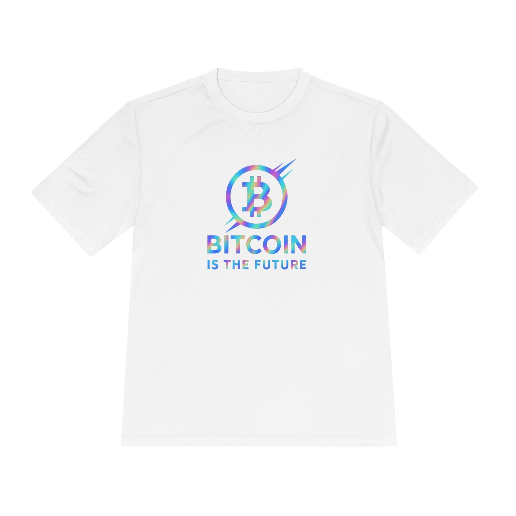Holographic Bitcoin is the Future T-Shirt | Step into the Next Era of Money with this bold tee | 4 colors - 100% polyester