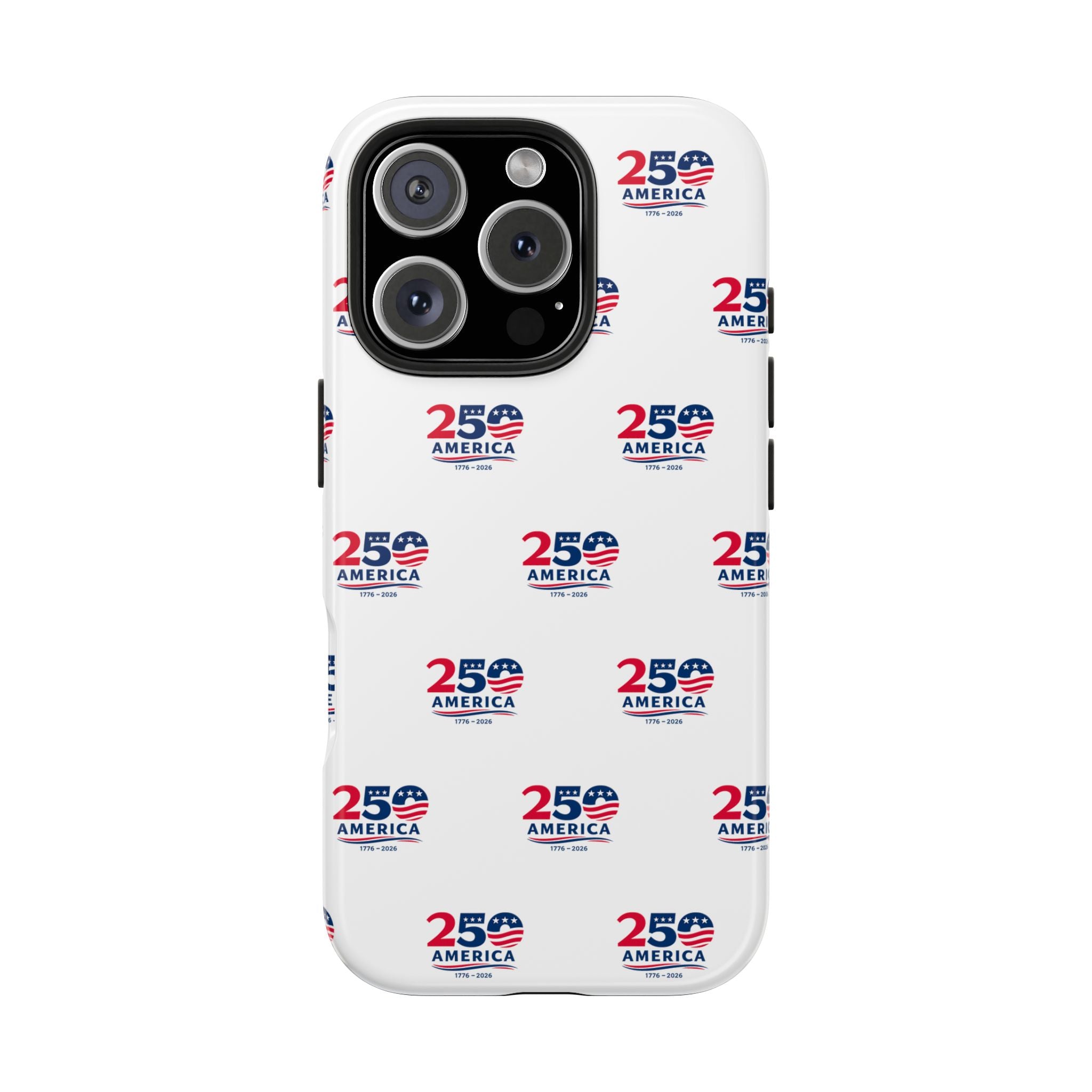 America 250 Tough Phone Case | Patriotic USA 1776-2026 iPhone Samsung Case | Glossy Protective Fourth of July Phone Cover
