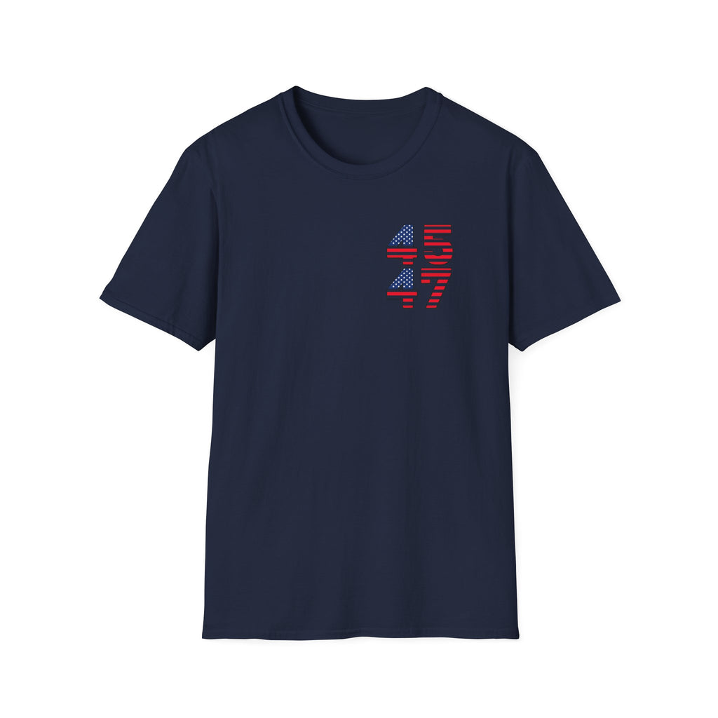 Patriotic 45 47 T-Shirt | USA Flag American Pride Tee  | Fourth of July Shirt | Gift for Republican Patriot | 7 colors - 100% cotton