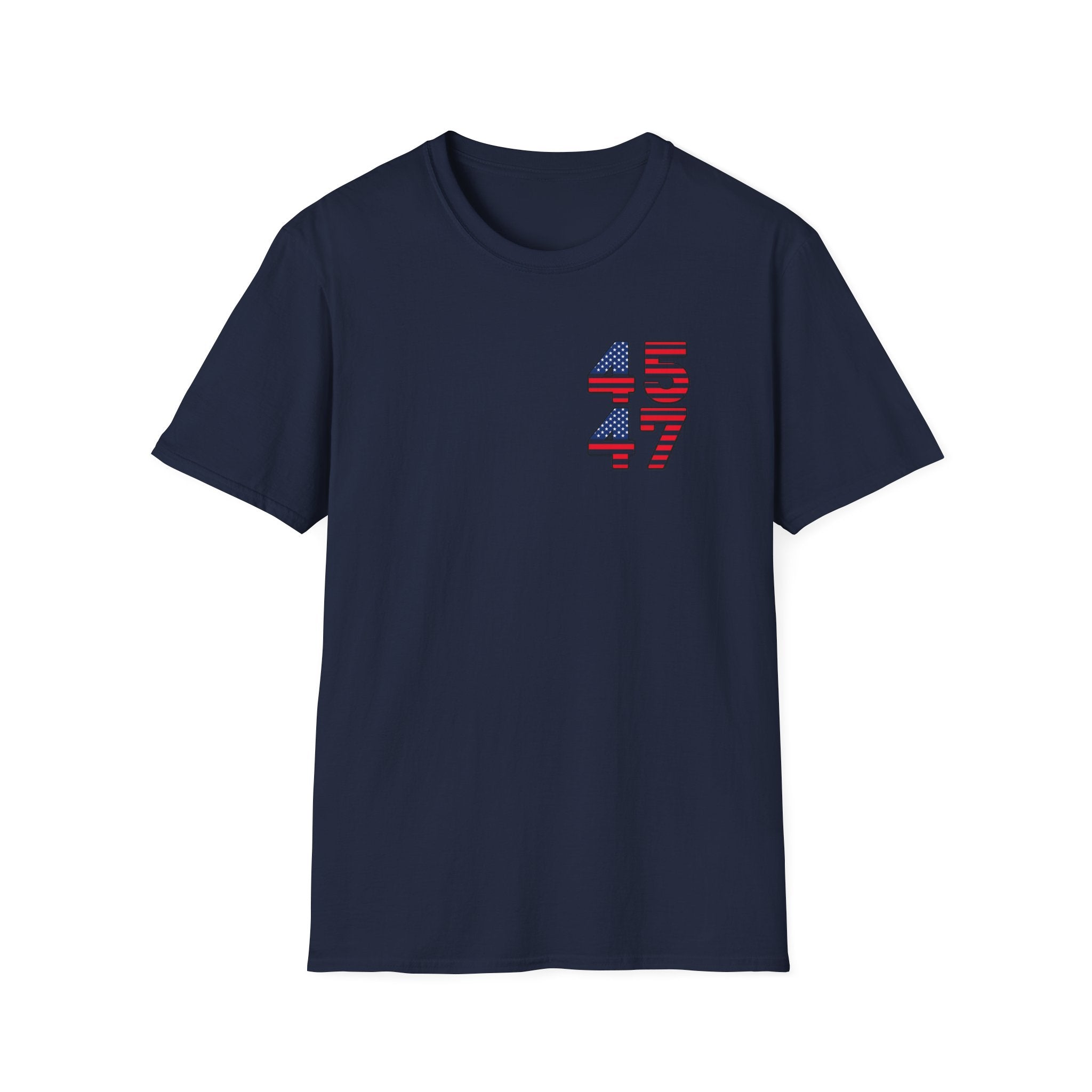 Patriotic 45 47 T-Shirt | USA Flag American Pride Tee  | Fourth of July Shirt | Gift for Republican Patriot | 7 colors - 100% cotton