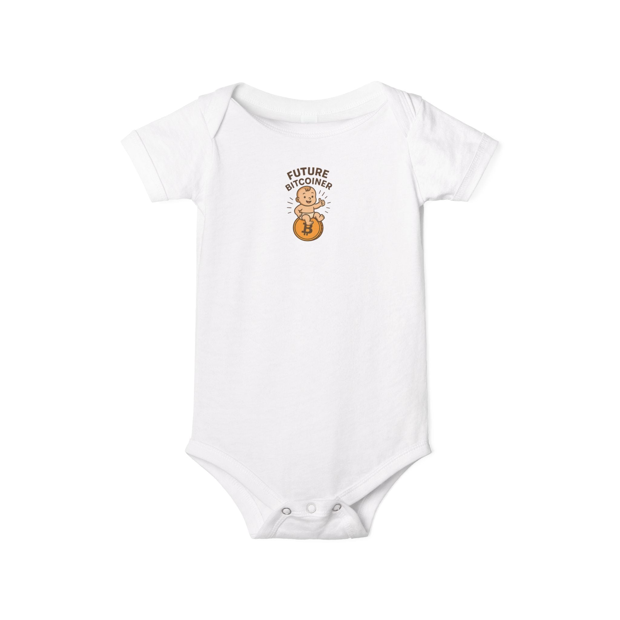 Future Bitcoiner Baby Onesie | Cute Crypto Infant Bodysuit | Bitcoin Baby Shower Gift | 6 colors - 100% cotton