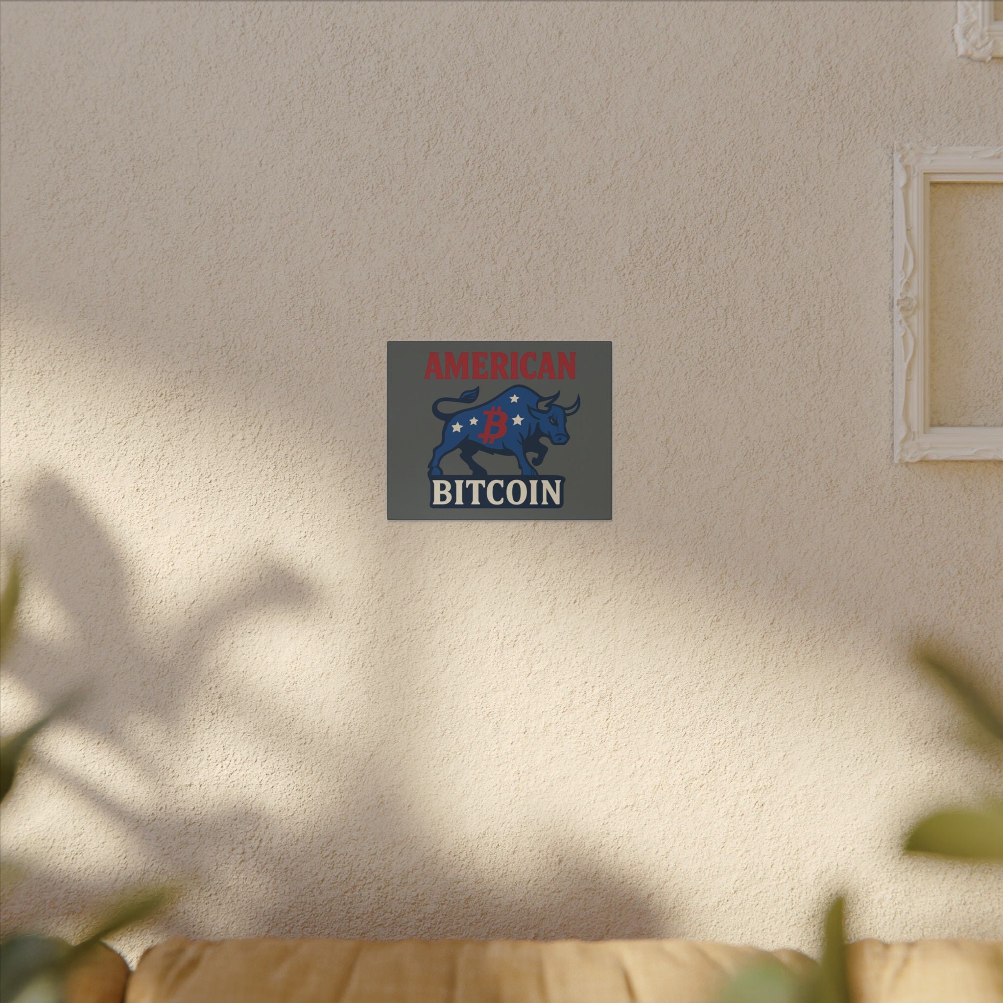 American Bitcoin Bull Canvas Print - Power, Patriotism & Crypto Pride