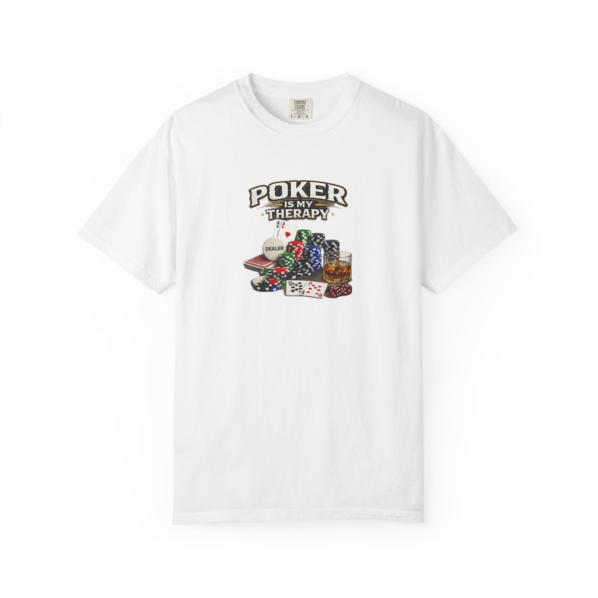 Poker Is My Therapy Shirt | Funny Poker Player Tee | Gift for Card Players | Gambling Humor Tee | Poker Lover Gift | 7 colors - 100% cotton