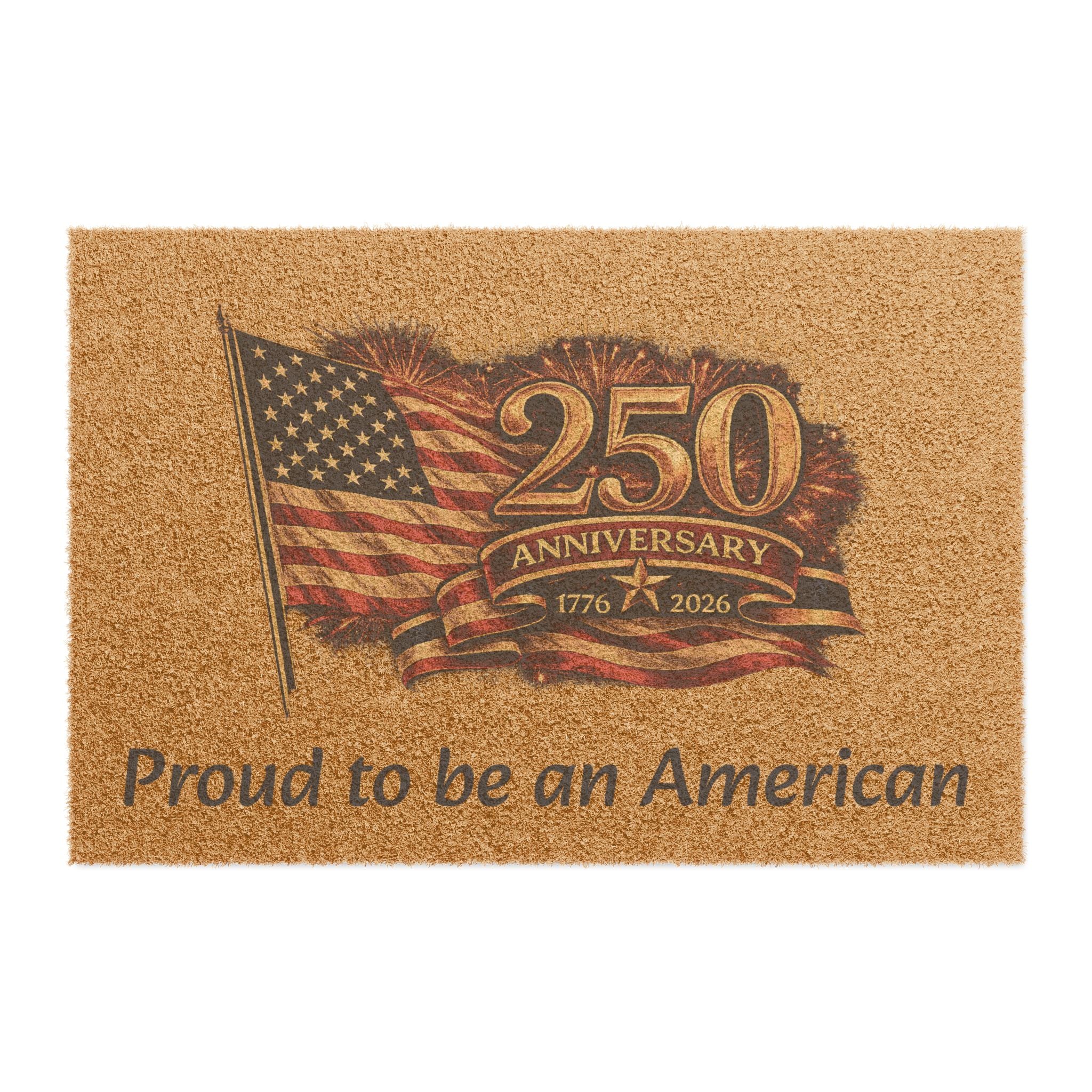USA 250th Anniversary Doormat Design | Patriotic American Flag Graphic | High-Resolution | Sublimation Mat Artwork | 24" × 16"