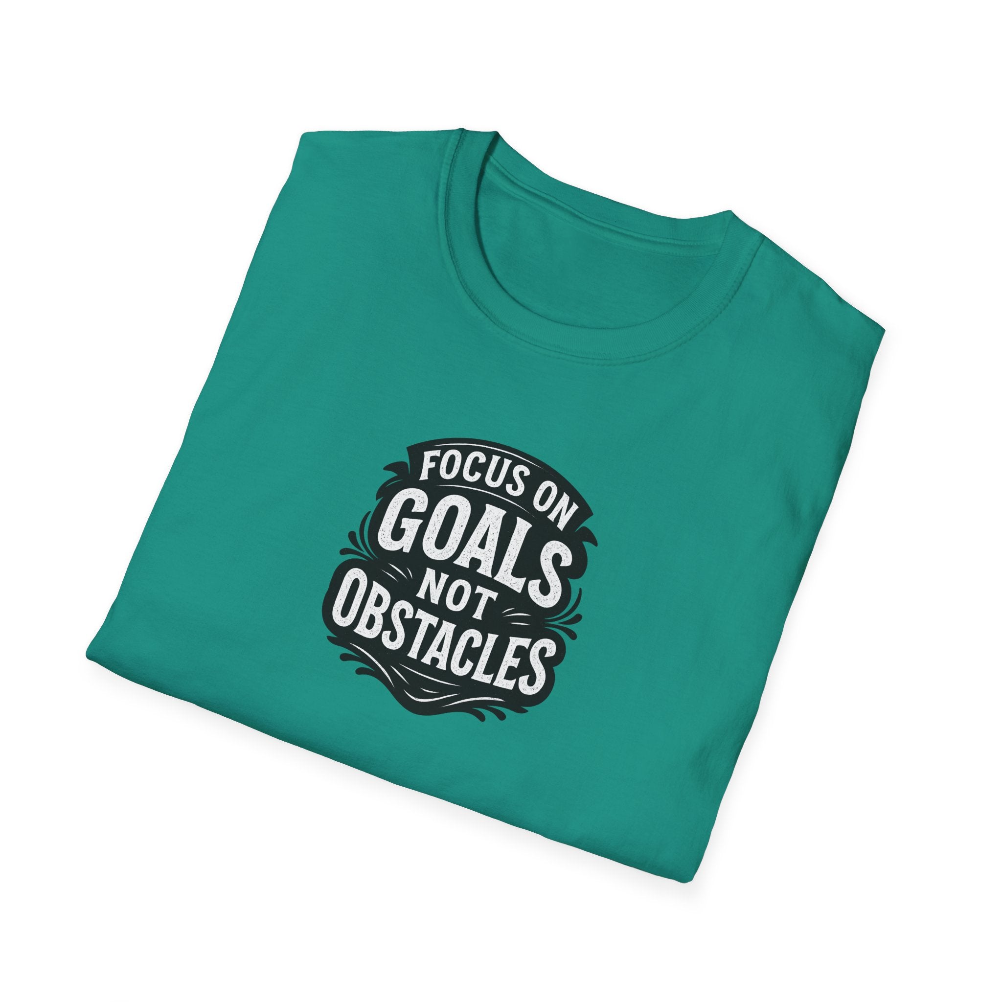 Focus on Goals Not Obstacles T-Shirt | Motivational Stay Driven with our Bold Motivational Tee | 5 colors - 100% cotton