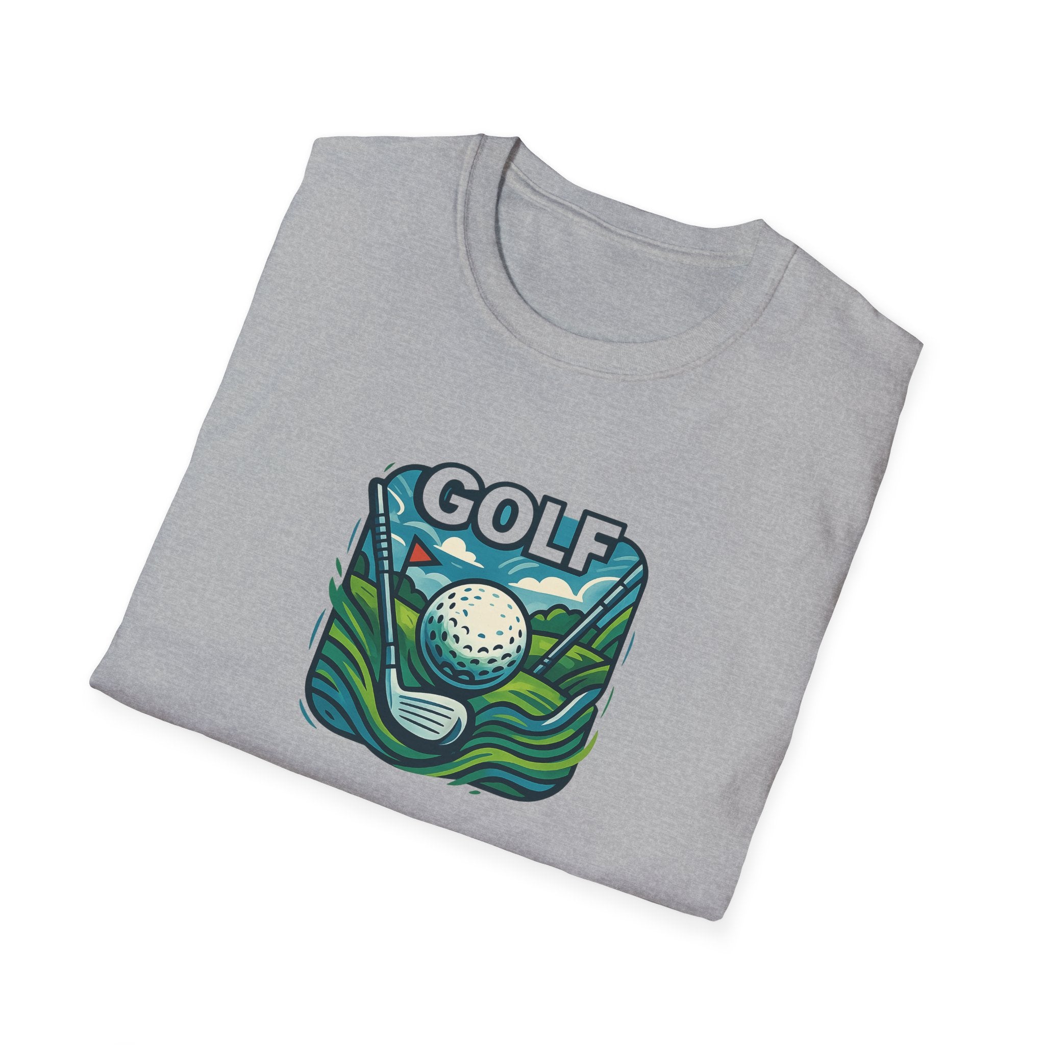 Retro Graphic Golf Tee with Club and Ball Design | Perfect Gift for Golf Enthusiasts | 4 colors - 100% cotton