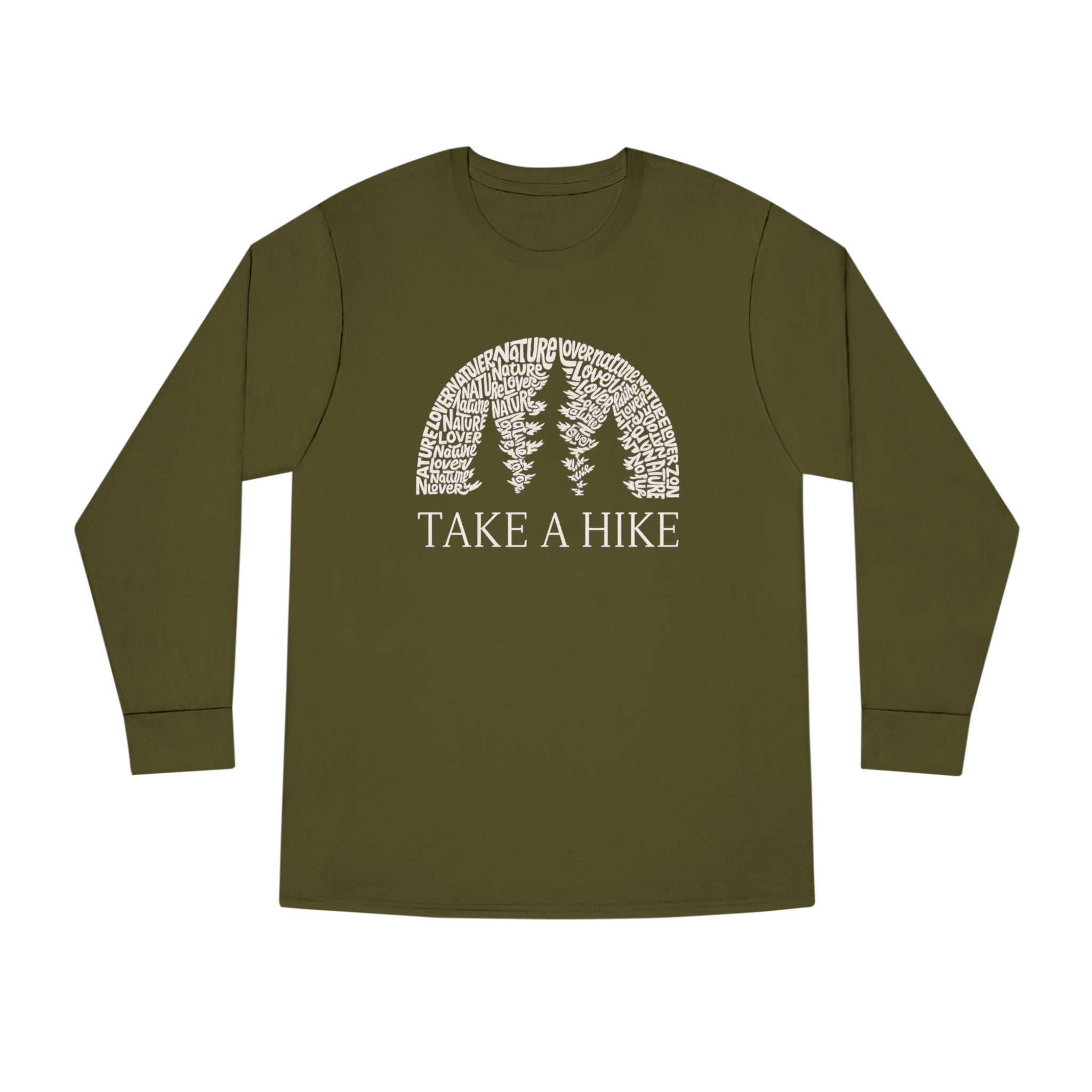 Take a Hike Shirt | Nature Lover Hiking Tee | Adventure Outdoors Long Sleeve | Camper & Hiker Gift | 4 colors - 100% cotton