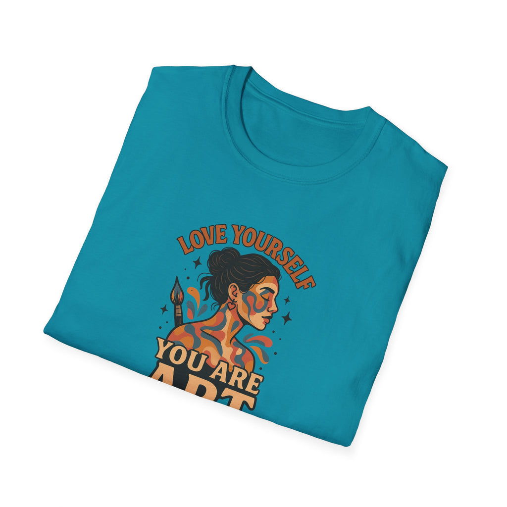 Love Yourself You Are Art T-Shirt | Inspirational Graphic Tee for Women | Retro Self Love Shirt | 8 colors - 100% cotton