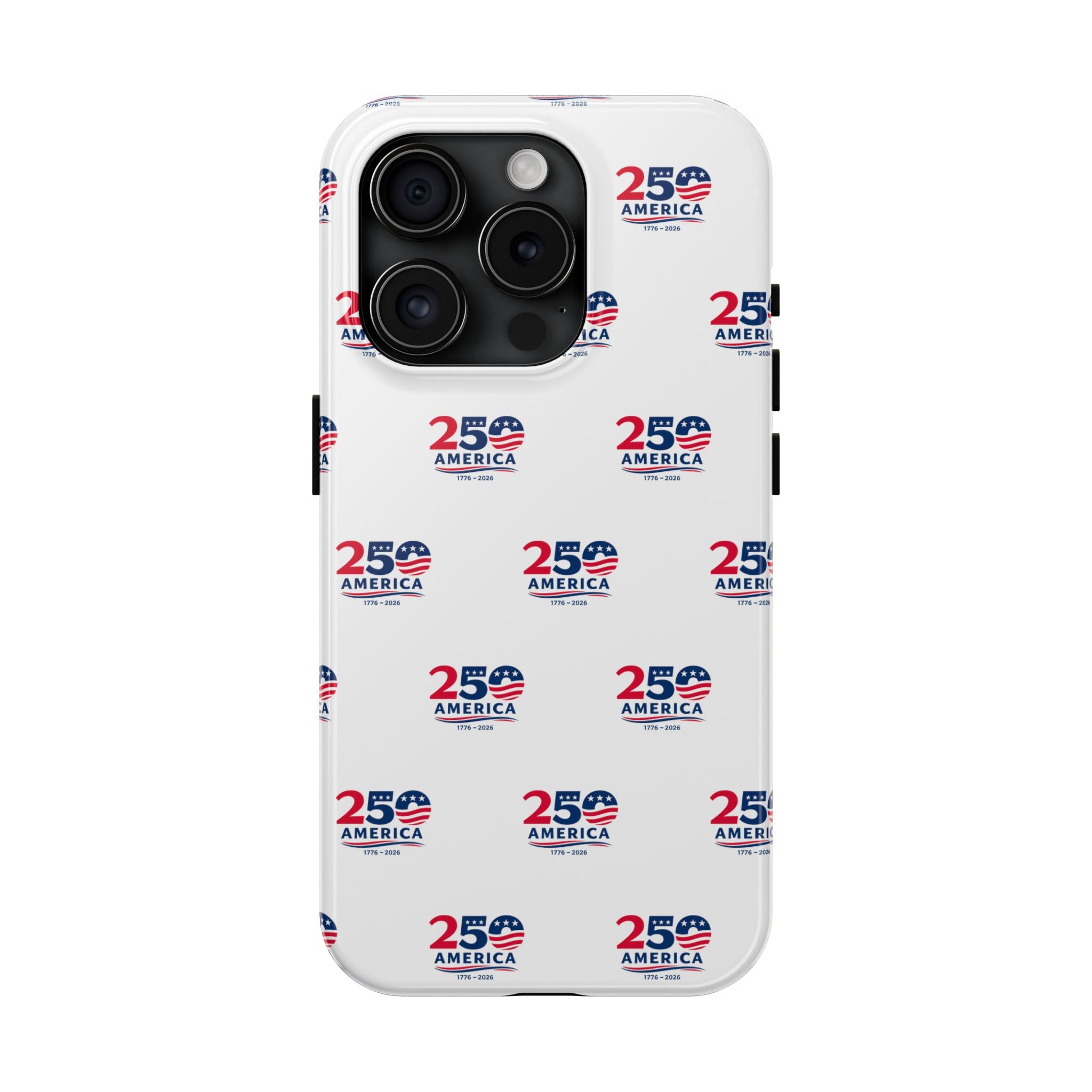 America 250 Tough Phone Case | Patriotic USA 1776-2026 iPhone Samsung Case | Glossy Protective Fourth of July Phone Cover