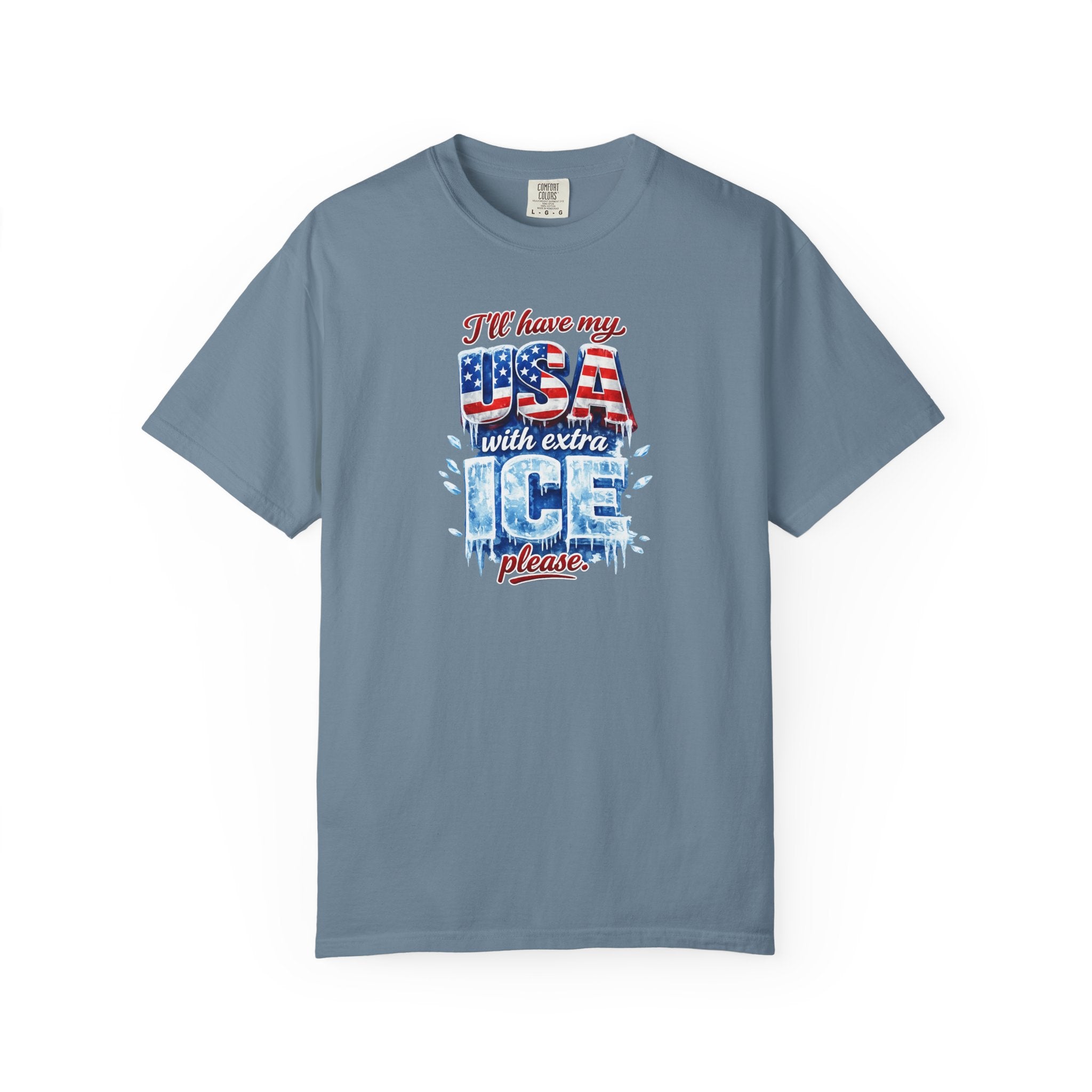 Patriotic "USA With Extra ICE" Shirt | Men's Patriotic T-Shirt | Pro Ice Merch | USA Pride Apparel | 6 colors - 100% cotton