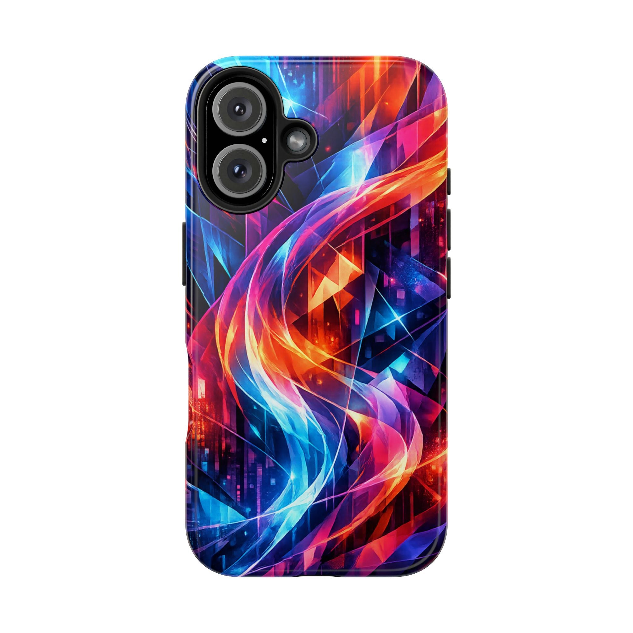 Neon Abstract Tough Phone Case | Protective Case | Impact Resistant Geometric Phone Cover | Impact Resistant Case | iPhone & Samsung