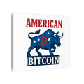 American Bitcoin Bull Canvas Print - Power, Patriotism & Crypto Pride
