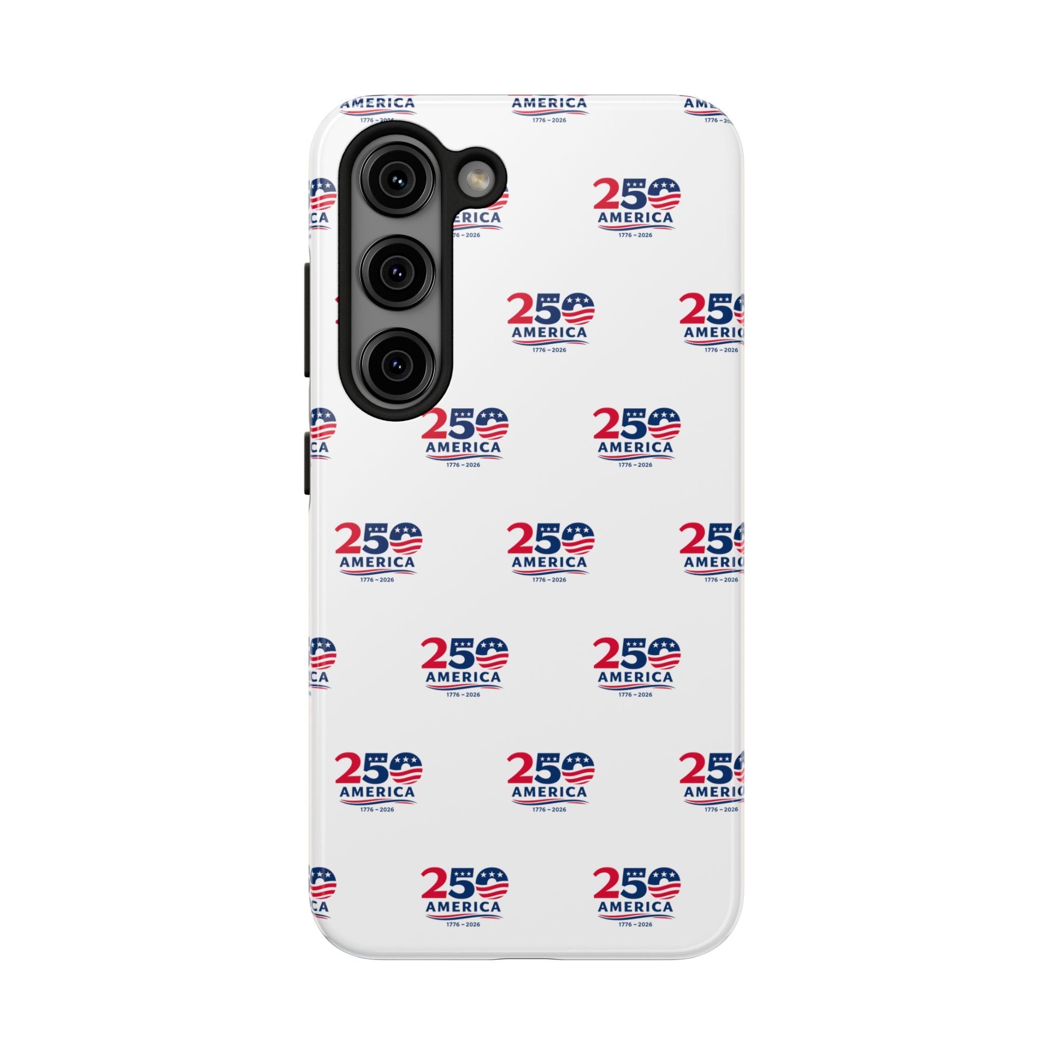 America 250 Tough Phone Case | Patriotic USA 1776-2026 iPhone Samsung Case | Glossy Protective Fourth of July Phone Cover