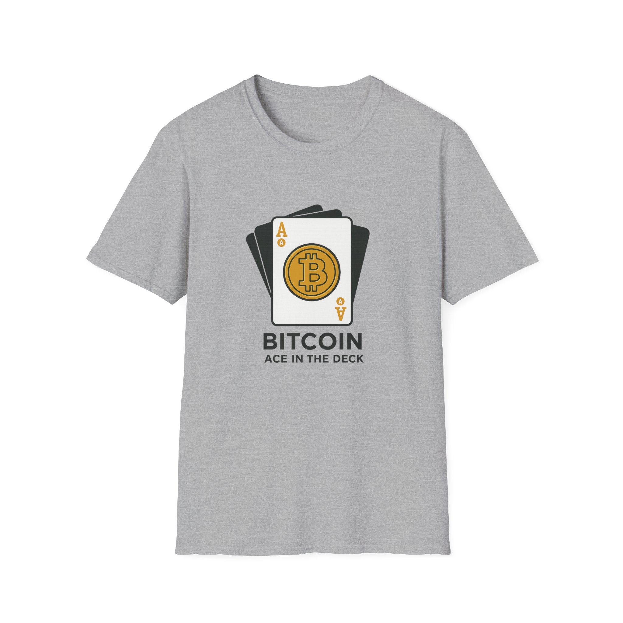 Bitcoin Ace in the Deck T-Shirt | Bold Crypto Statement Tee for Bitcoin Enthusiasts | 7 colors - 100% cotton