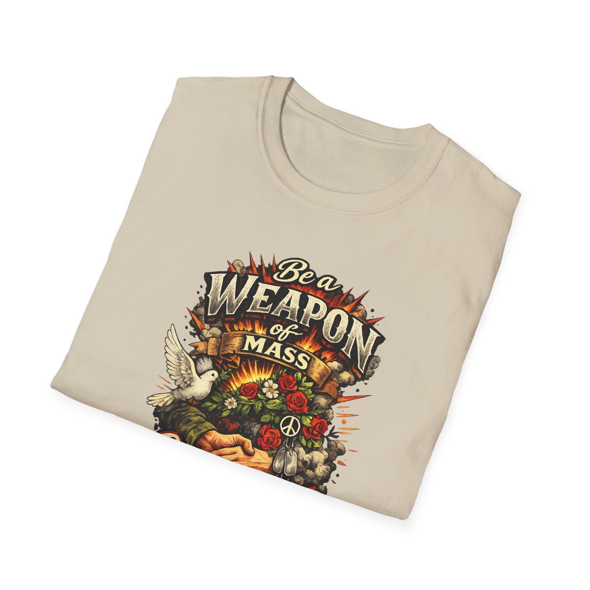 Be a Weapon of Mass Compassion TShirt | Kindness  Peace Love Compassion Tee | Inspirational Graphic Shirt | 5 colors - 100% cotton