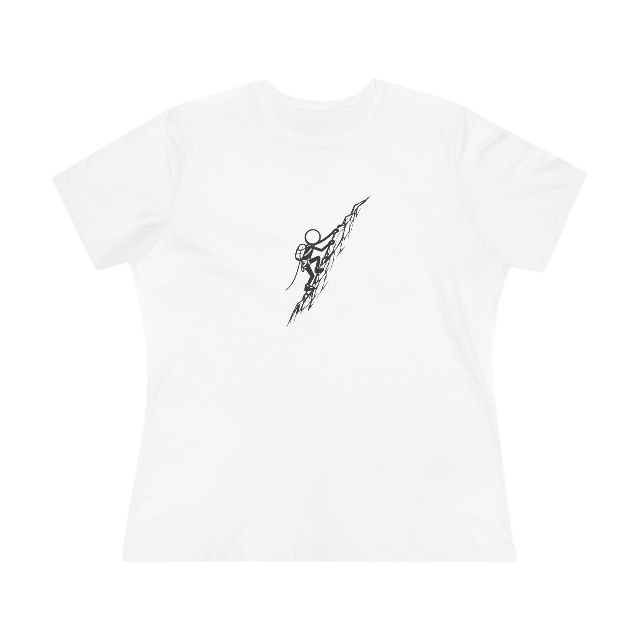 Minimalist Rock Climber Women's TShirt | Adventure Lover Tee | Mountain Climbing Top | Outdoor Hiking Gift for Her | 4 colors - 100% cotton