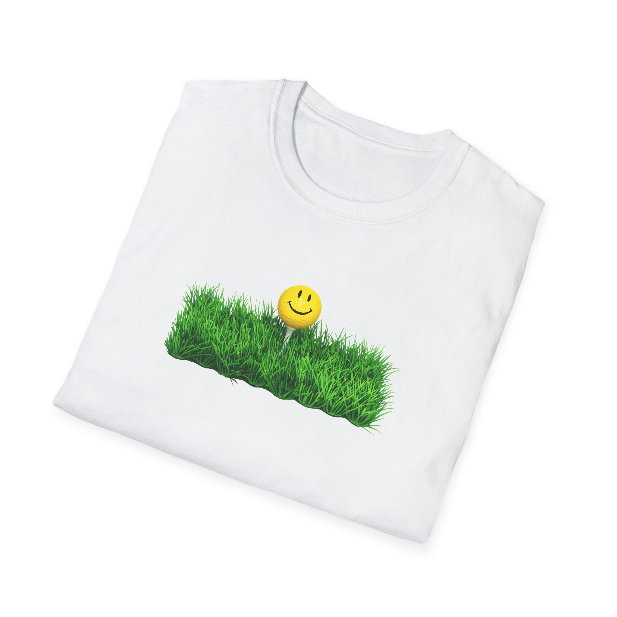 Smiley Face Golf Tee Shirt | Happy Golfer Graphic Tee | Fun Golf Course Vibes | Gift for Golf Lovers | 6 colors - 100% cotton