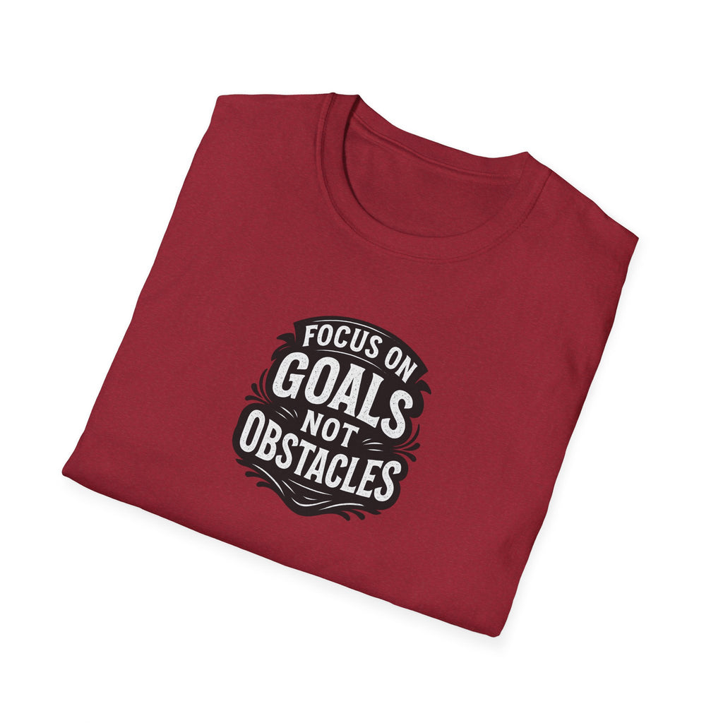 Focus on Goals Not Obstacles T-Shirt | Motivational Stay Driven with our Bold Motivational Tee | 5 colors - 100% cotton