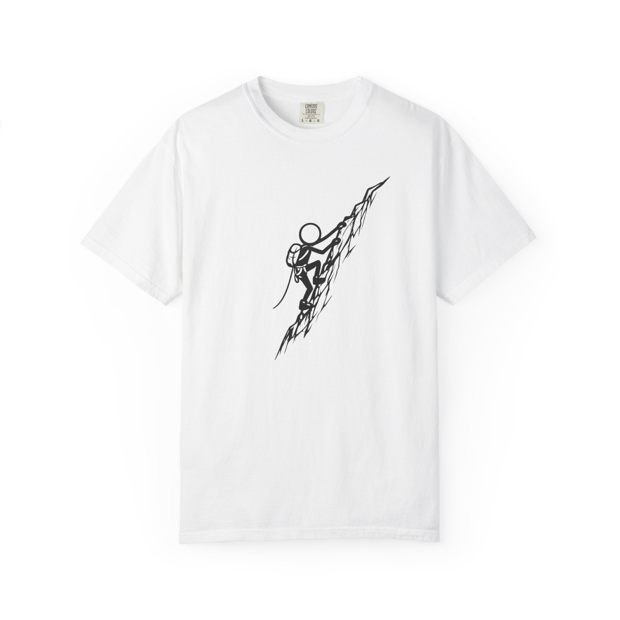 Mountain Climber Stick Figure TShirt | Adventure Graphic Tee | Rock Climbing Shirt | Minimalist Hiking Tee | 7 colors - 100% cotton