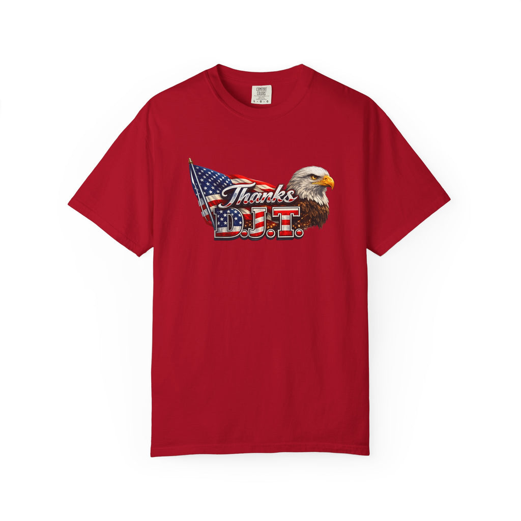 Thanks D.J.T Patriotic Eagle Shirt | American Flag TShirt | USA Pride Tee | Fourth of July Apparel | Patriotic Gift | 7 colors - 100% cotton
