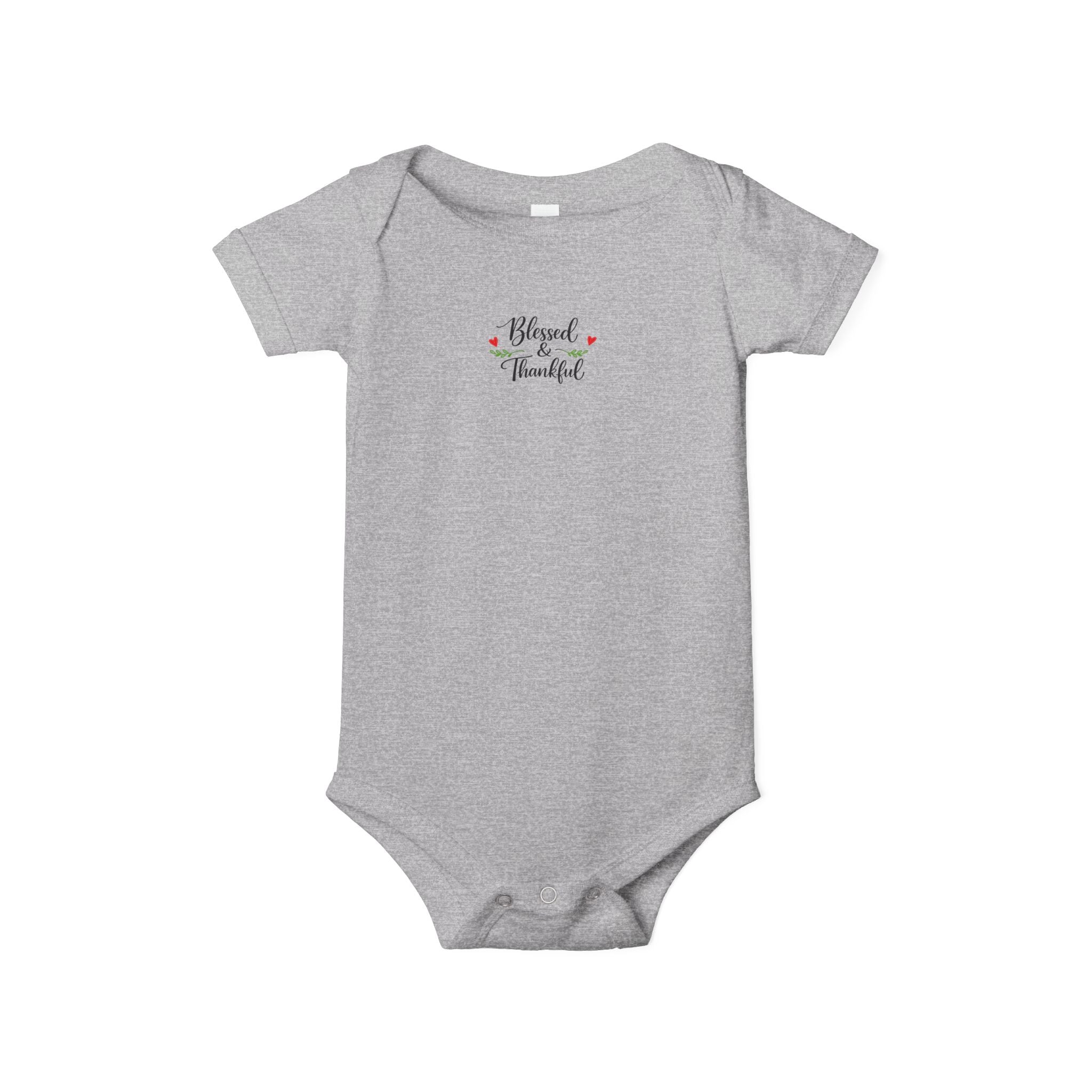 Blessed & Thankful Baby Onesie | Cute Christian Baby Bodysuit | Faith Baby Shower Gift | Religious Infant Clothes | 7 colors - 100% cotton