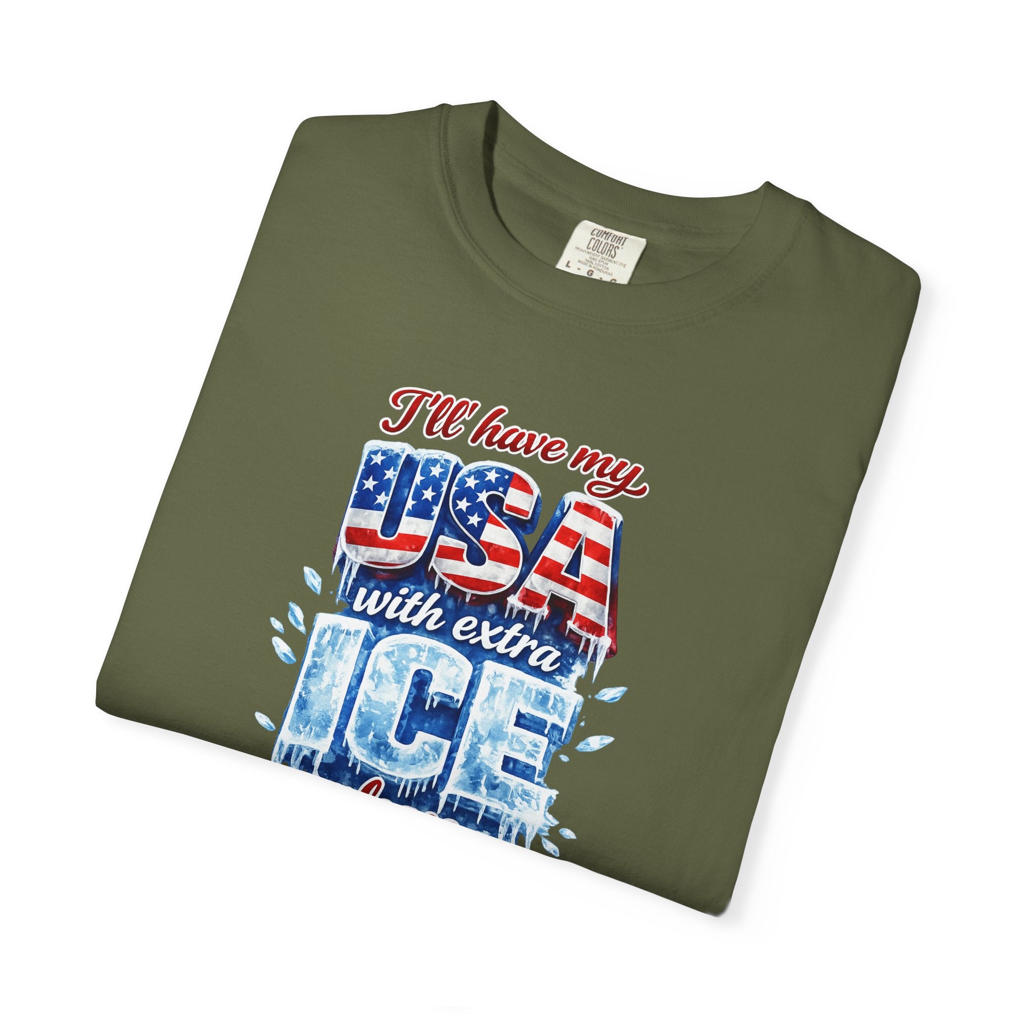 Patriotic "USA With Extra ICE" Shirt | Men's Patriotic T-Shirt | Pro Ice Merch | USA Pride Apparel | 6 colors - 100% cotton