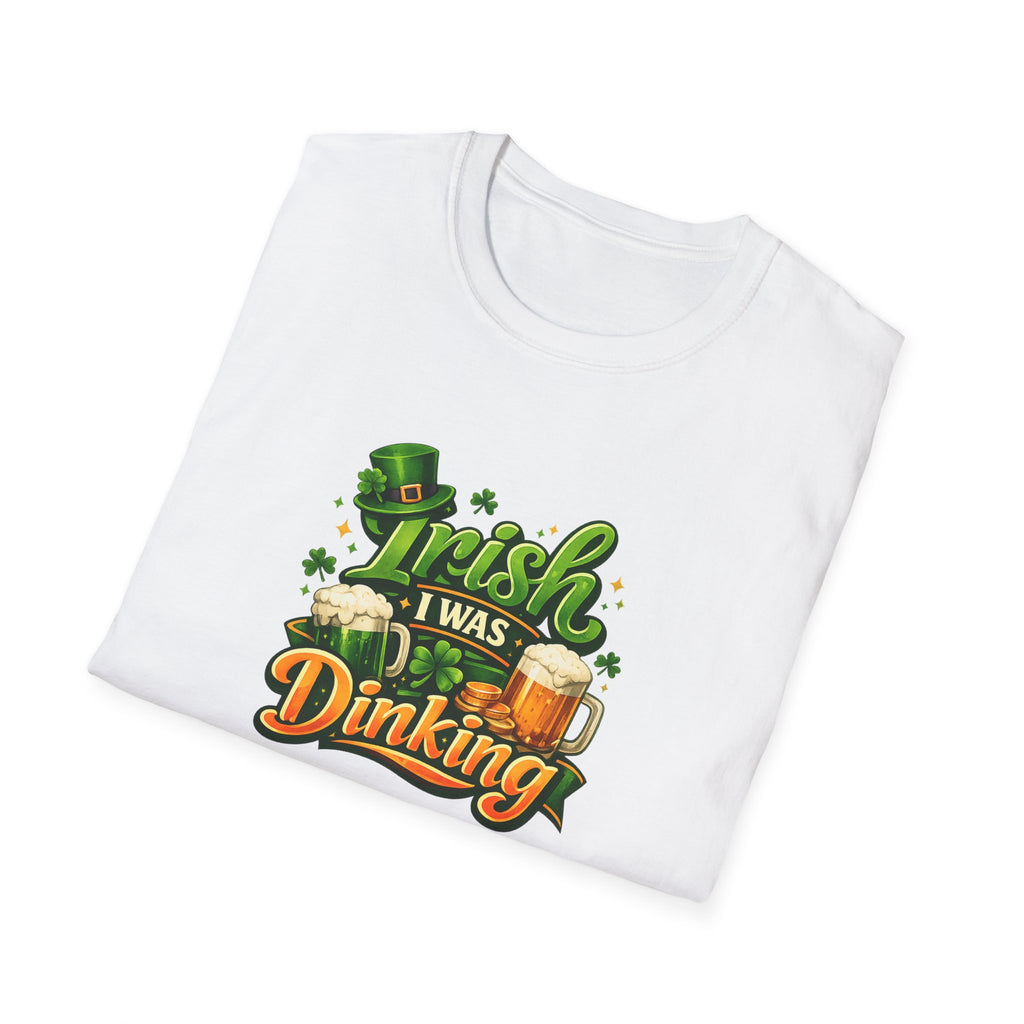 Irish I Was Dinking Shirt | Funny Pickleball St Patricks Day Tee | Irish Pickleball Shirt | Lucky Shamrock Tee | 6 colors - 100% cotton