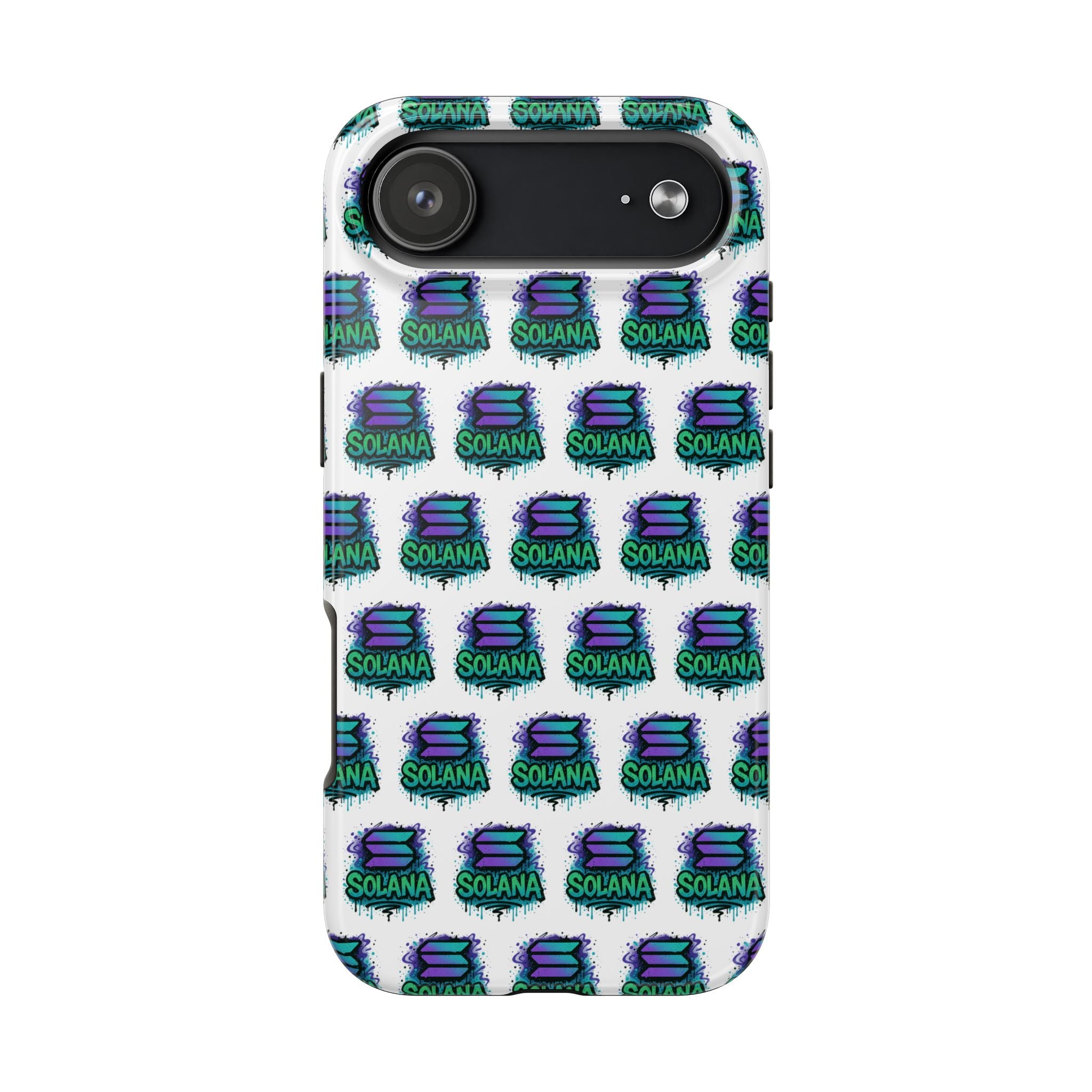 Edgy Solana Tough Phone Case | Crypto iPhone Samsung Case | Glossy Protective Phone Cover | Impact Resistant SOL Case