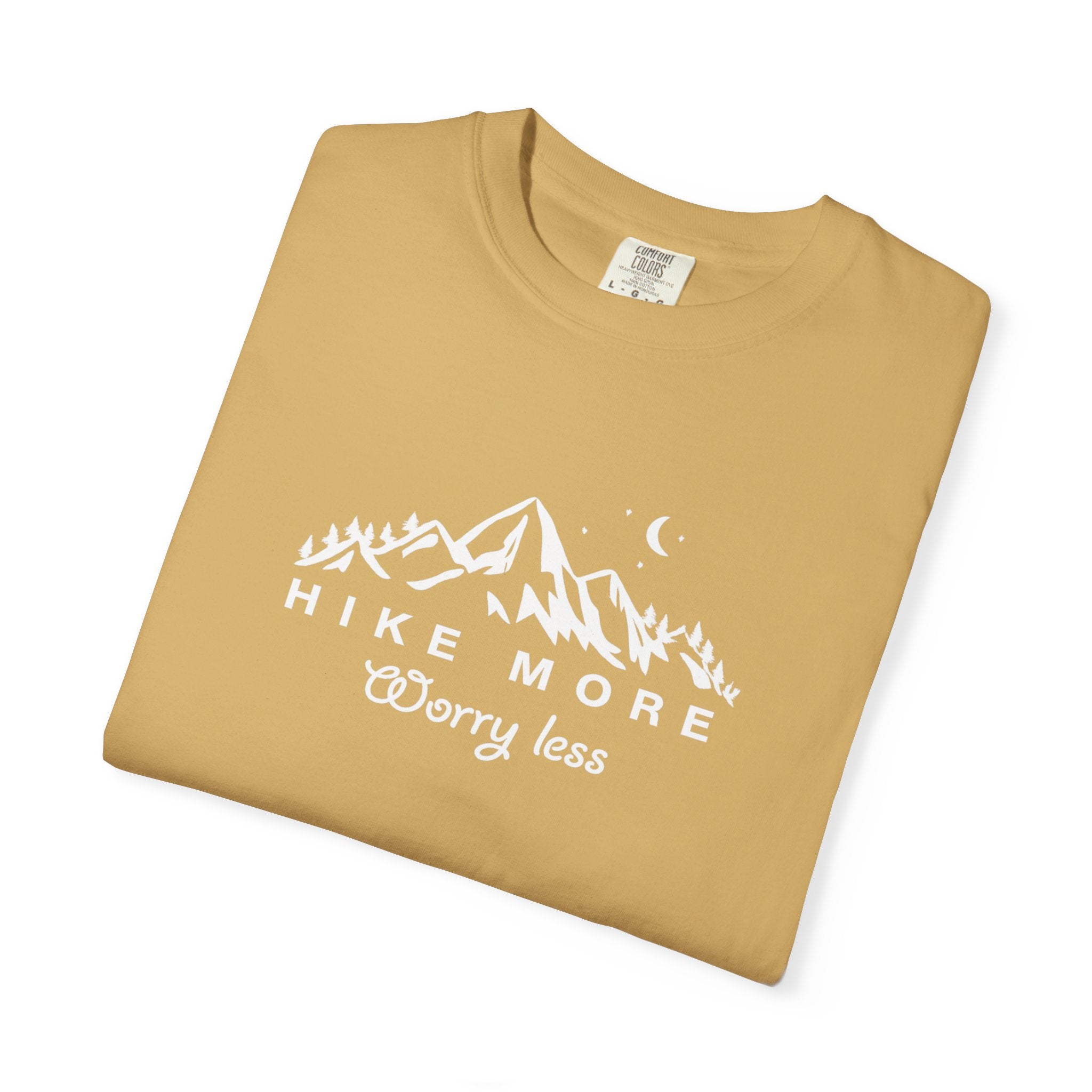 Hike More Worry Less Shirt Hiking TShirt | Outdoor Adventure Tee | Mountain Nature Lover Gift | Hiking Tee | 7 colors - 100% cotton