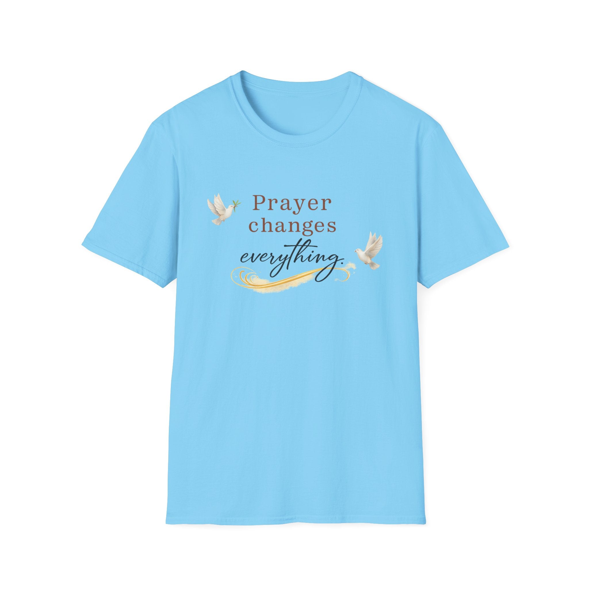 Prayer Changes Everything Shirt | Christian Faith T-Shirt for Women | Inspirational Church Tee | Religious Gift | 6 colors - 100% cotton